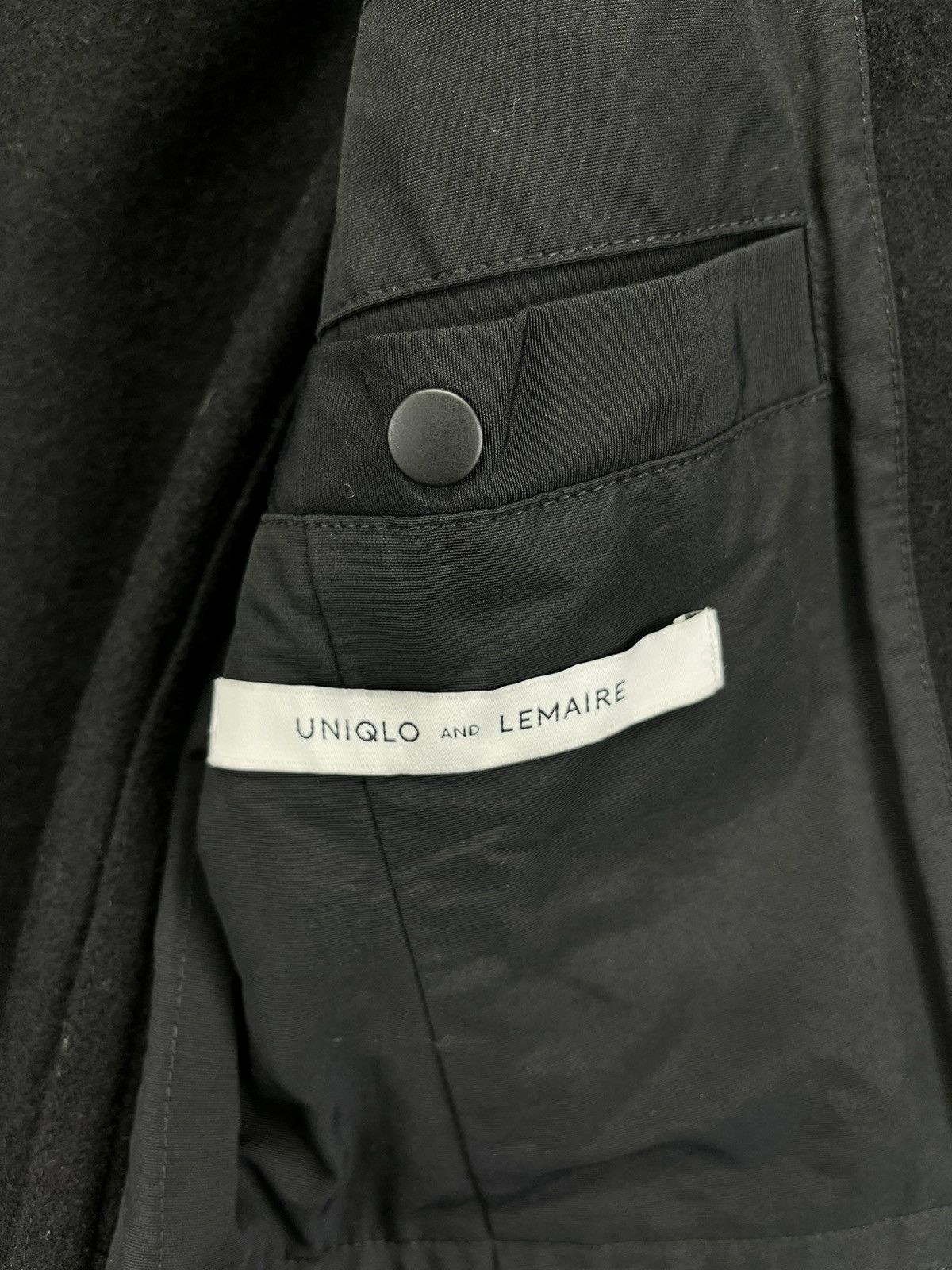 Lemaire × Uniqlo Lemaire Uniqlo Luxury Button Up Wool Black Jacket Size S / US 4 / IT 40 - 7 Thumbnail