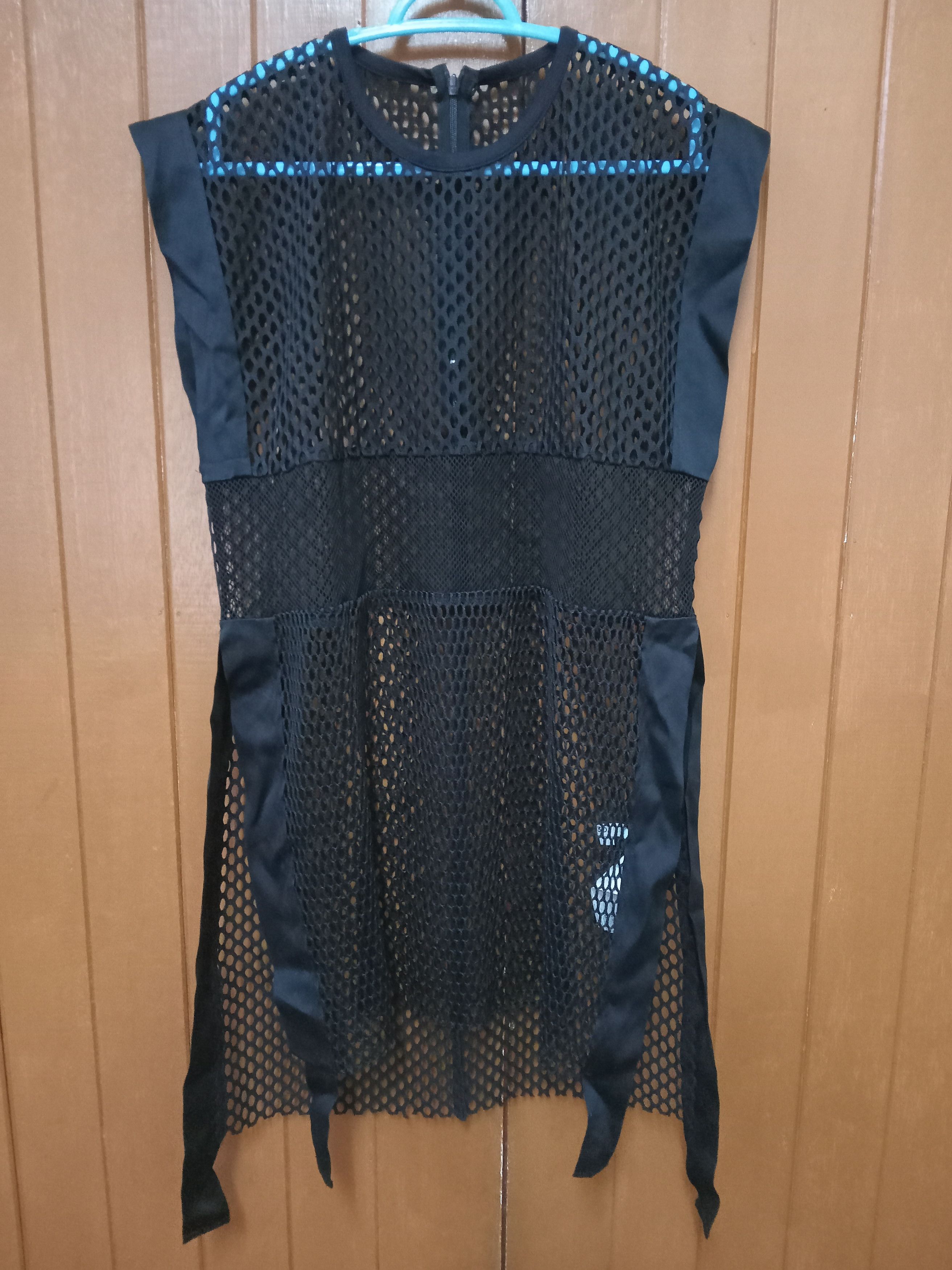 Japanese Brand UN3D. Mark Styler Rare Design Mesh Dress Sz F Size L / US 10 / IT 46 - 1 Thumbnail