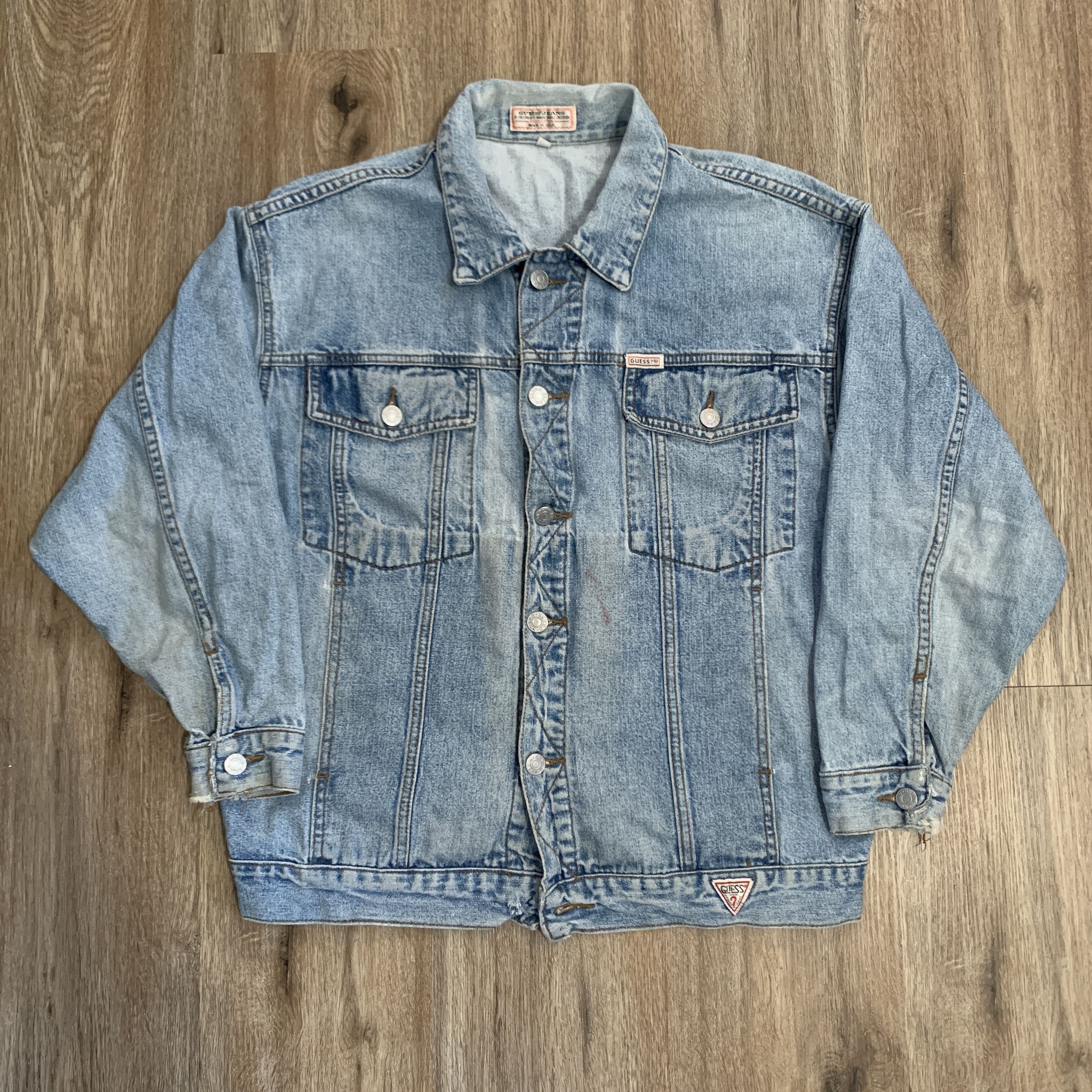 Georges Marciano GUESS 80s GEORGES MARCIANO Denim Jacket Size US S / EU 44-46 / 1 - 1 Thumbnail
