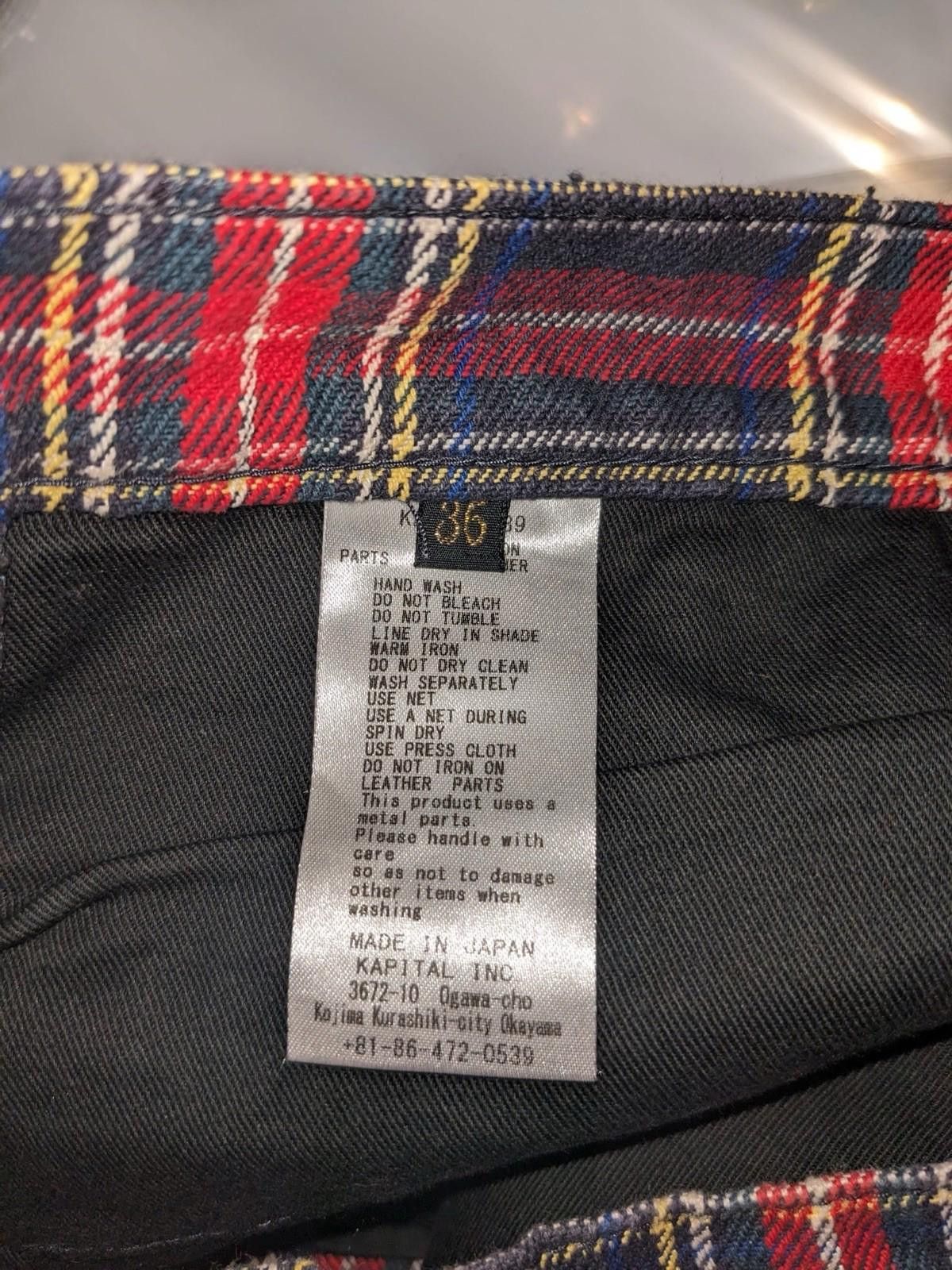 Kapital Kapital Plaid Studded Jewel Cisco Tartan Plaid Pant Navy 36 Size US 36 / EU 52 - 6 Thumbnail