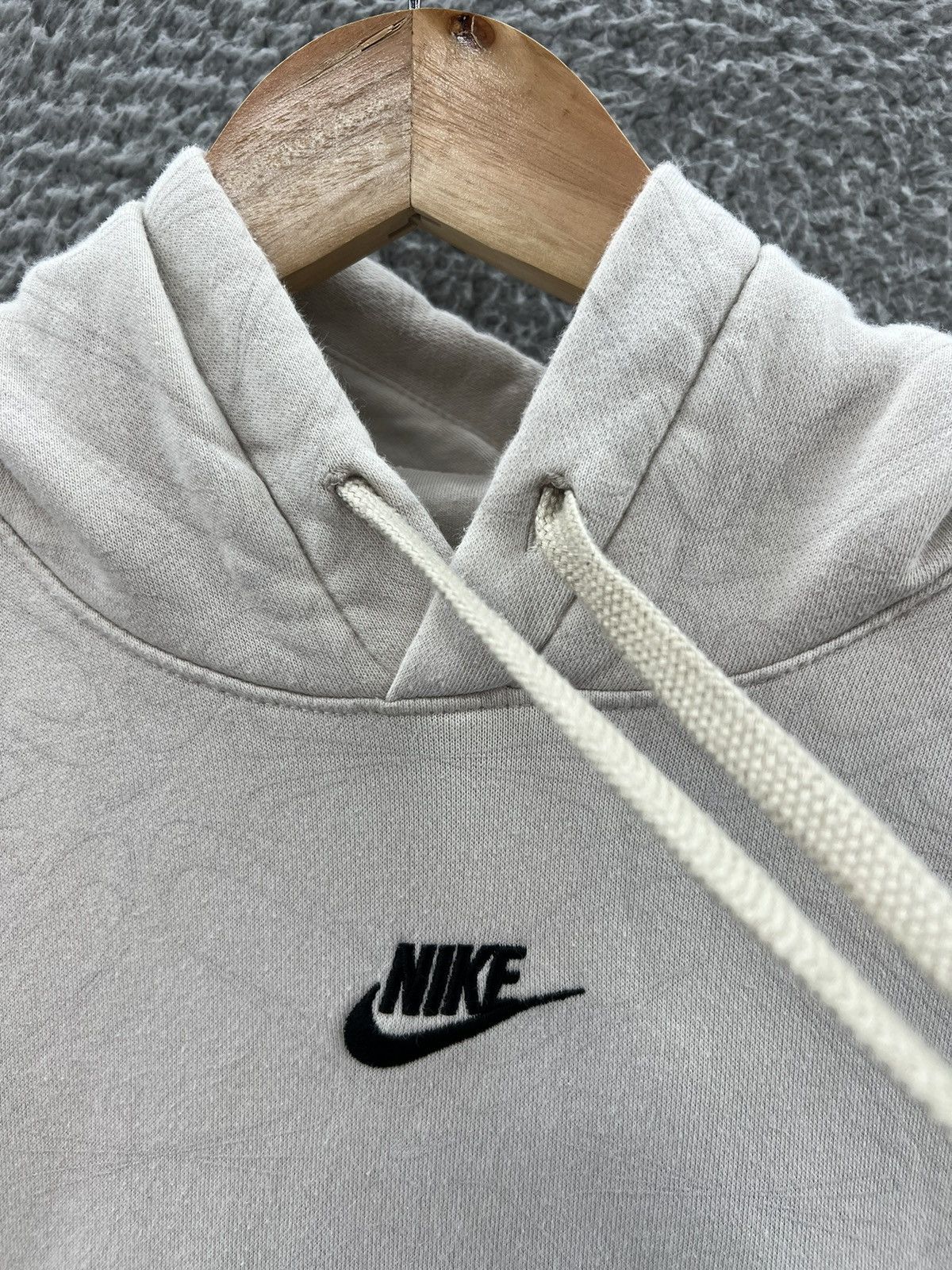 Nike Nike Center Swoosh All Over Print Cream Ivory Hoodie Size US S / EU 44-46 / 1 - 5 Thumbnail