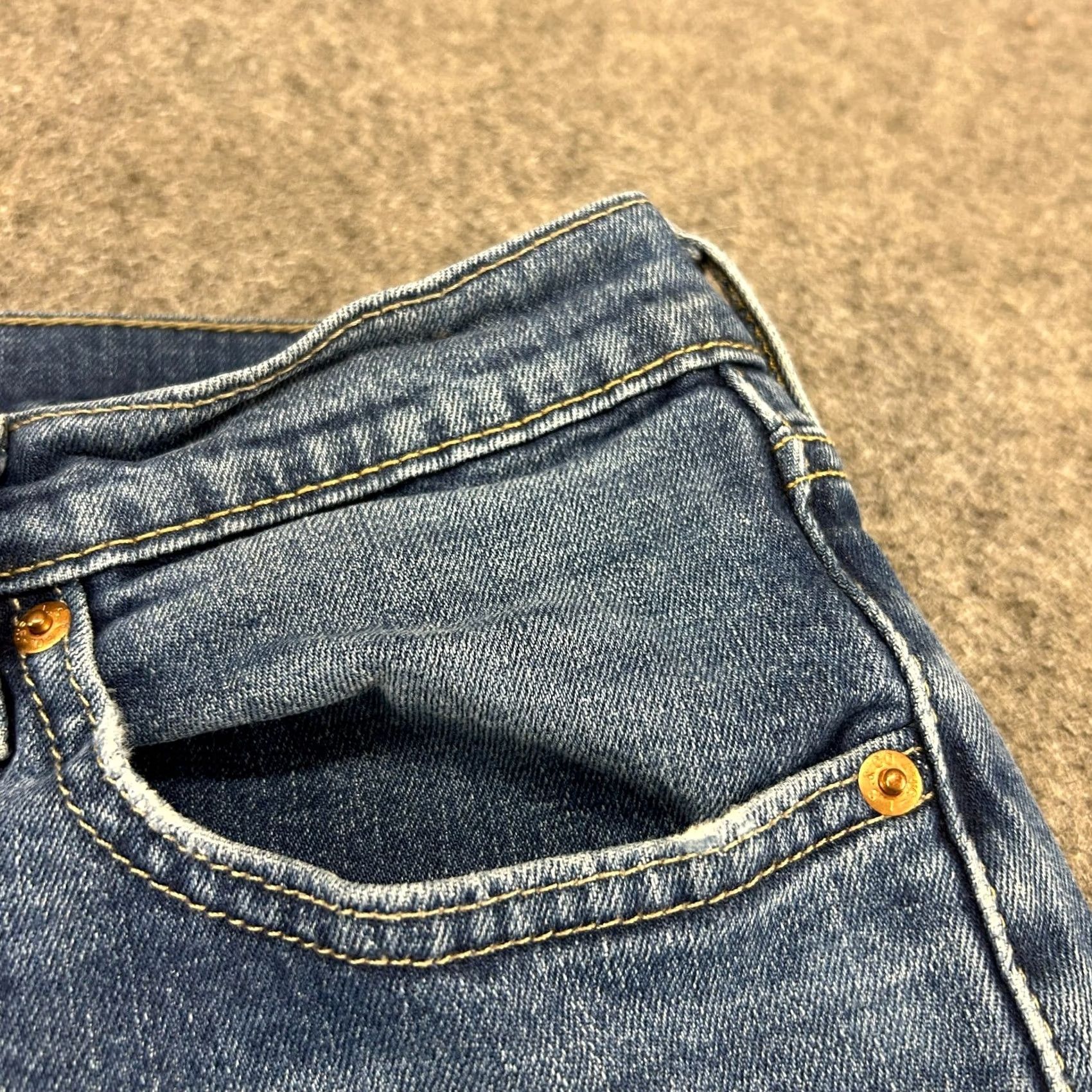 Levi's Levi's 541 Jeans Mens 32x32 Blue Athletic Fit Medium Wash Stretch Tapered Leg Denim 5-Pocket Size US 32 / EU 48 - 3 Thumbnail