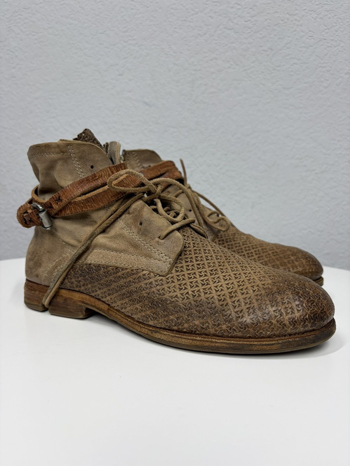 If Six Was Nine Vintage Italian AS 98 Heel Airstep Leather Biker Boots Size US 9 / EU 42 - 2 Thumbnail