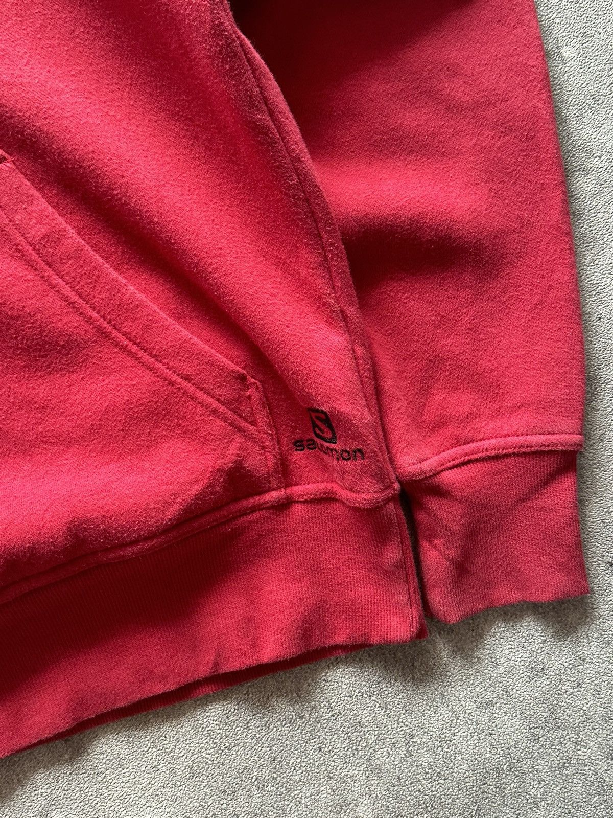 Salomon 2000s Salomon Red Boxy Hoodie Size US S / EU 44-46 / 1 - 4 Thumbnail