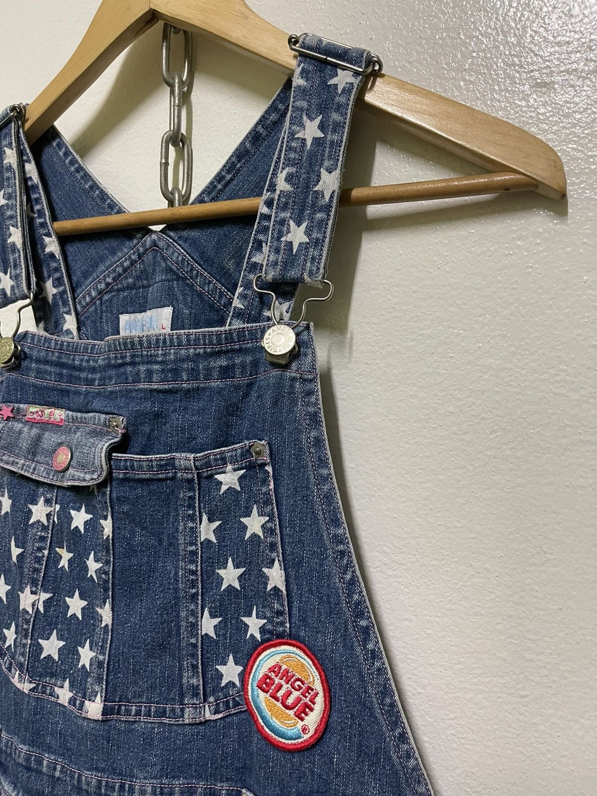 Angel Blue × Japanese Brand × Vintage Angel Blue Overall Patches Denim Size 30" / US 8 / IT 44 - 7 Thumbnail