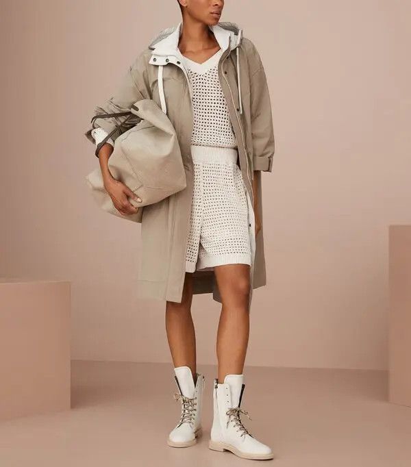 Brunello Cucinelli o1la1rc1a0325 Jacket Water Resistant in Grey Size S / US 4 / IT 40 - 5 Thumbnail