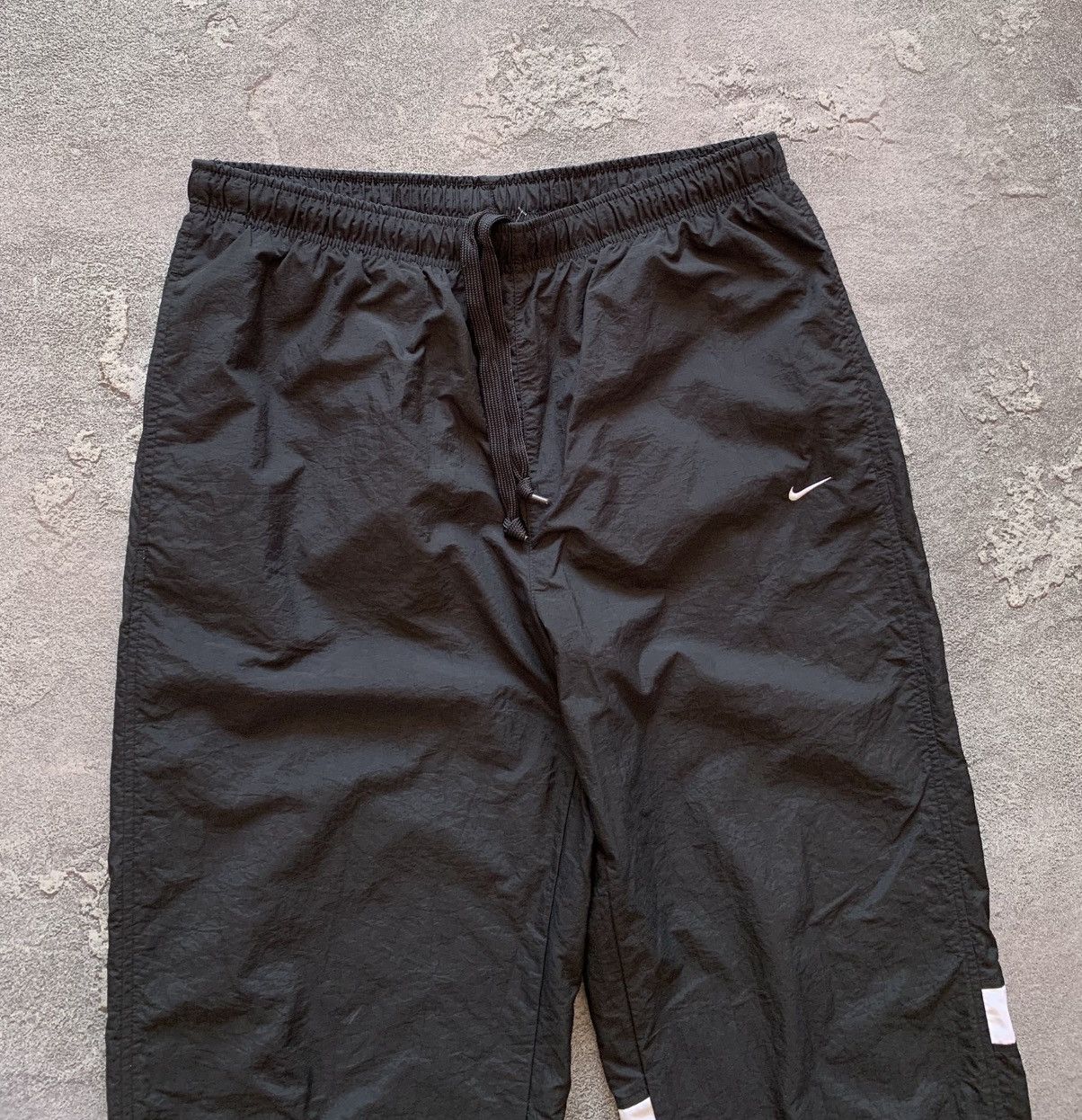 Nike × Vintage VTG Nike Nylon Drill Black Track Pants Mens Size XXL Size US 36 / EU 52 - 2 Thumbnail