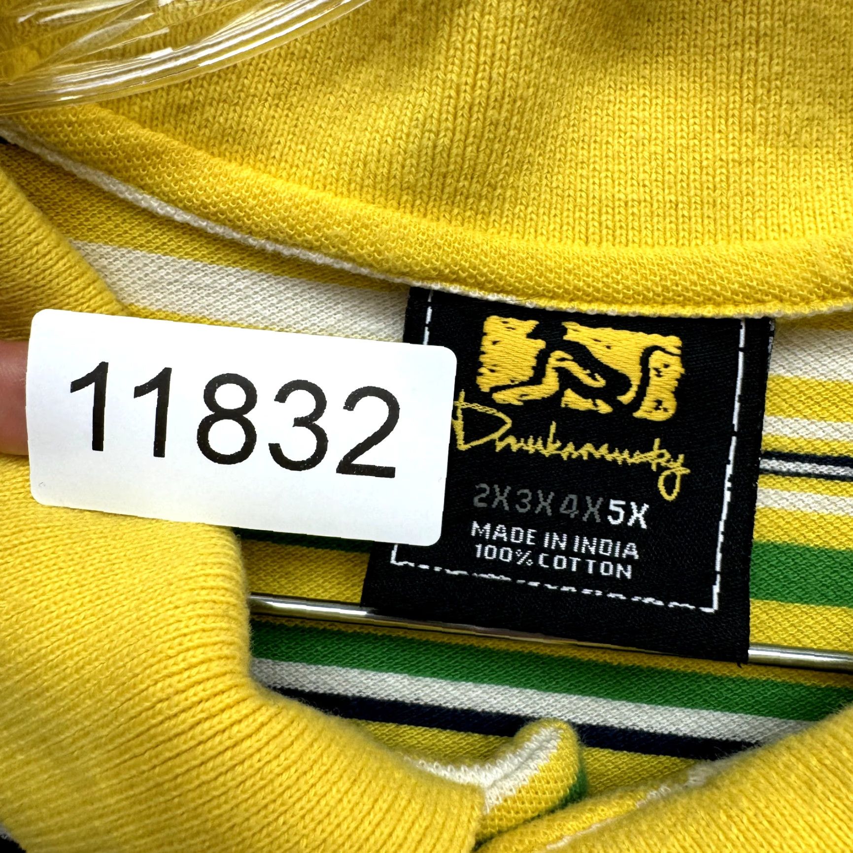 Vintage VINTAGE Drunk Munky Polo Shirt 5X Mens Yellow Green Striped Short Sleeve Polo Mens Big & Tall Size US XXL / EU 58 / 5 - 8 Thumbnail