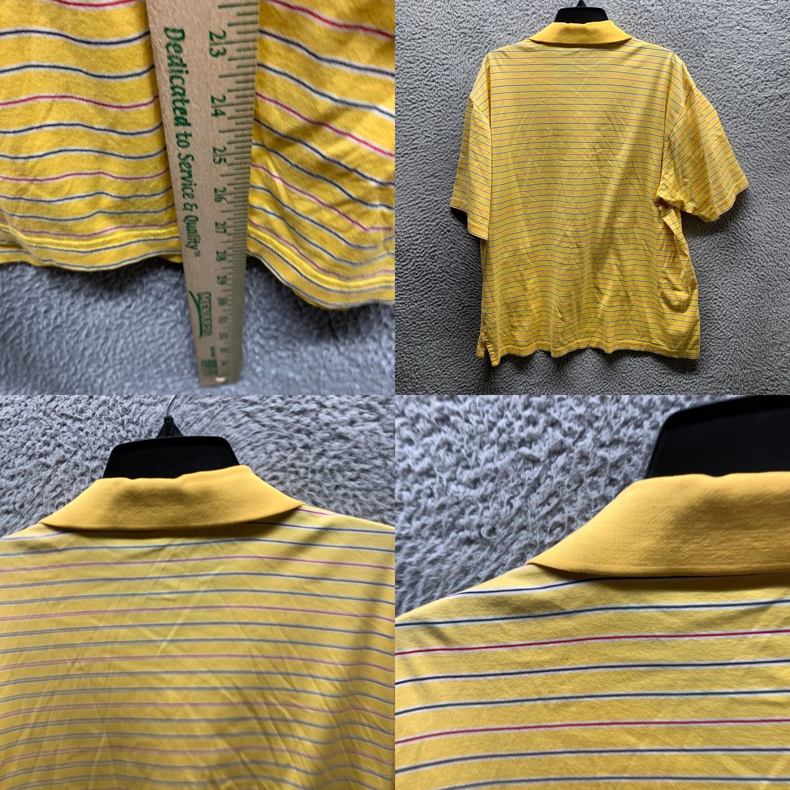 Vintage VINTAGE Fairway & Greene Polo Shirt Adult Large Yellow Striped Cotton Mens Size US L / EU 52-54 / 3 - 9 Thumbnail