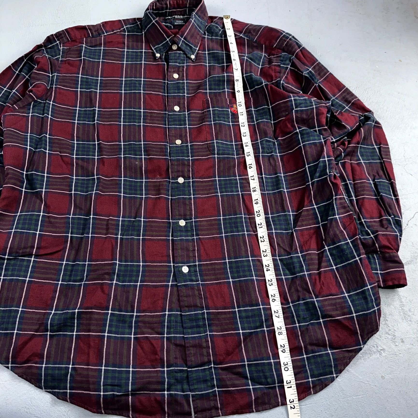 Polo Ralph Lauren Vintage Polo Ralph Lauren Shirt Mens Large Red Blue Plaid Tilden Golf Crest Size US L / EU 52-54 / 3 - 4 Thumbnail