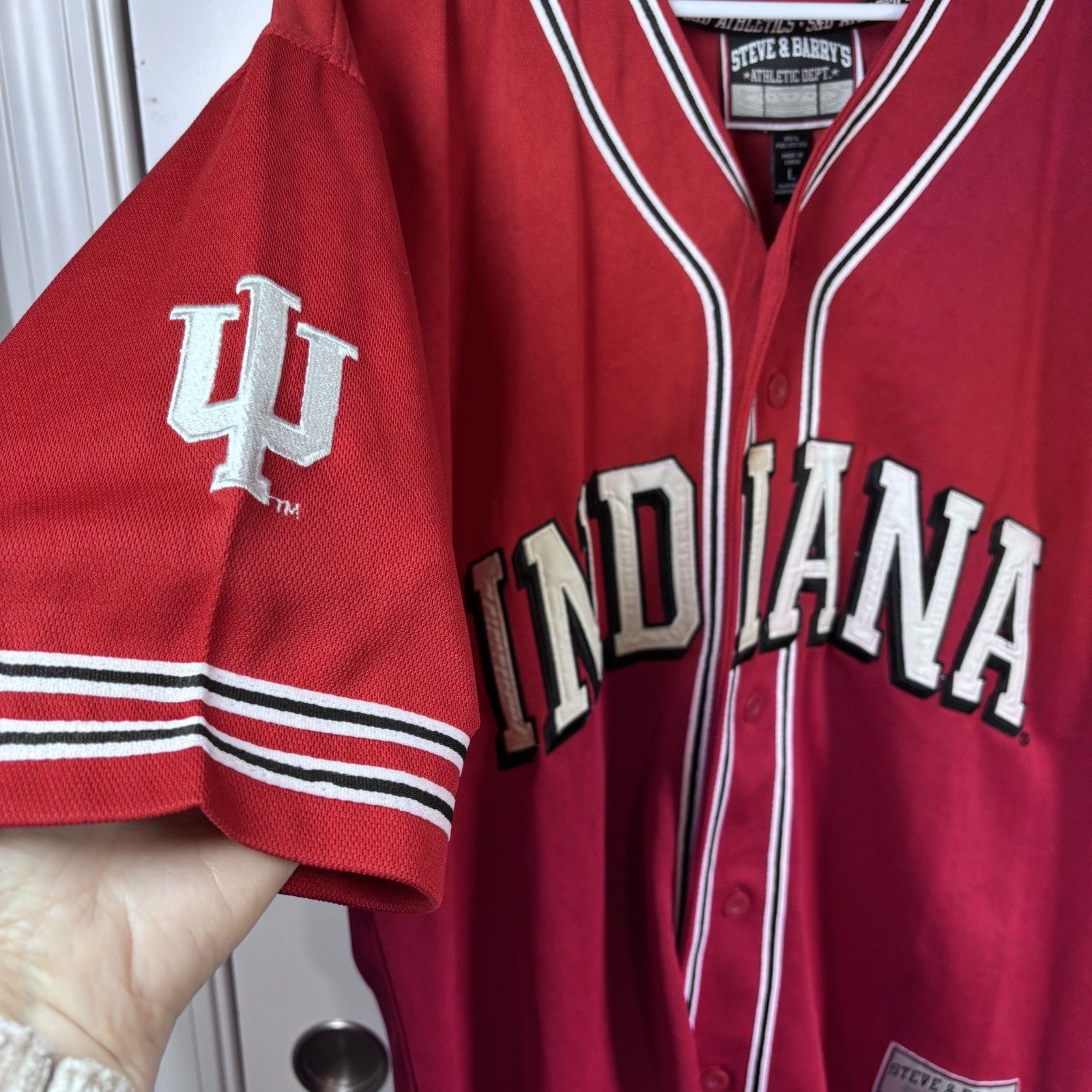Steve And Barrys Vintage 90s Indiana University IU Hoosiers Jersey Shirt Men’ Size US L / EU 52-54 / 3 - 4 Thumbnail