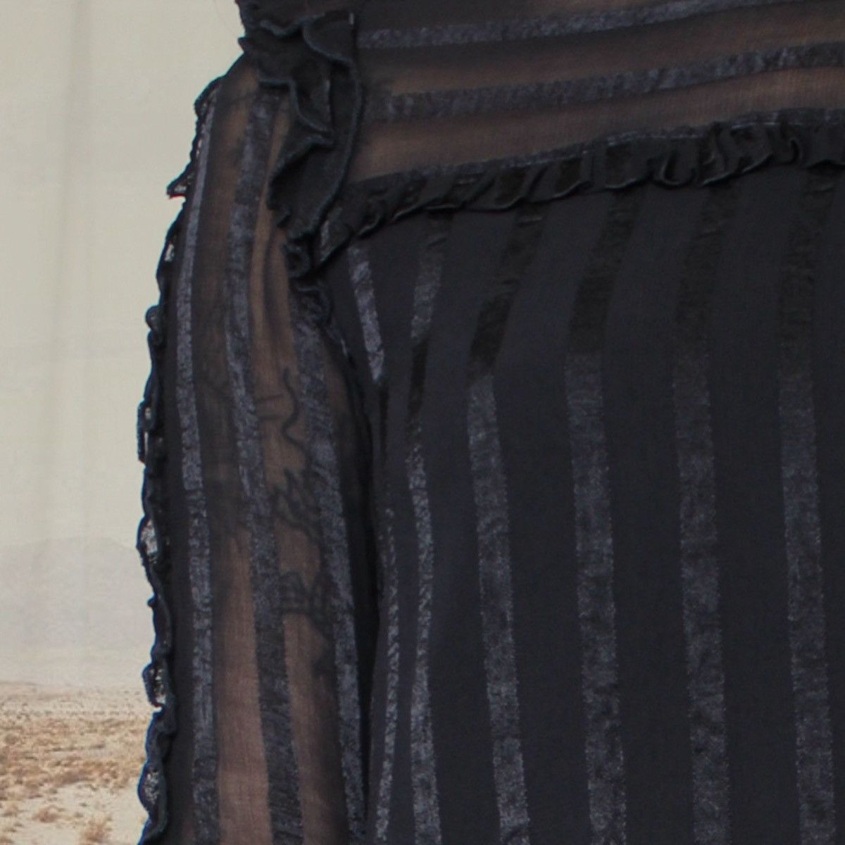 Other 🕯️BLACK STRIPED BLOUSE🕯️ Size S / US 4 / IT 40 - 4 Thumbnail