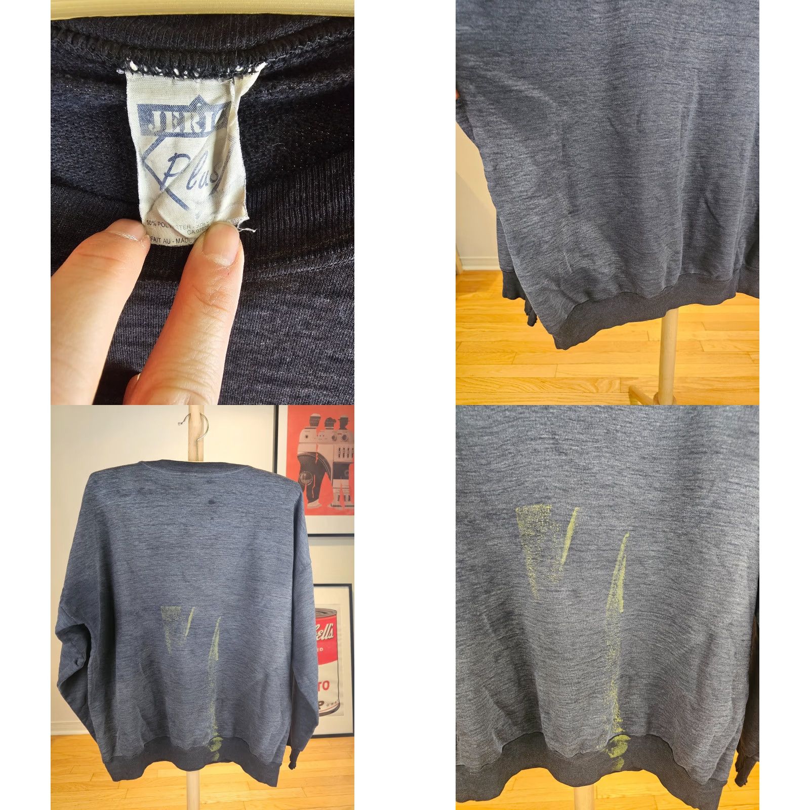 Sears VINTAGE SEARS SWEATSHIRT BLACK 2XL/XXL SUN FADED DISTRESSED TRASHED MEN Size US XXL / EU 58 / 5 - 8 Thumbnail