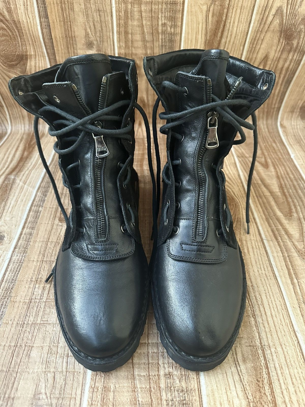 Dolce & Gabbana 00’s Dolce & Gabbana Black Hybrid Zip Boots Size US 9 / EU 42 - 1 Thumbnail