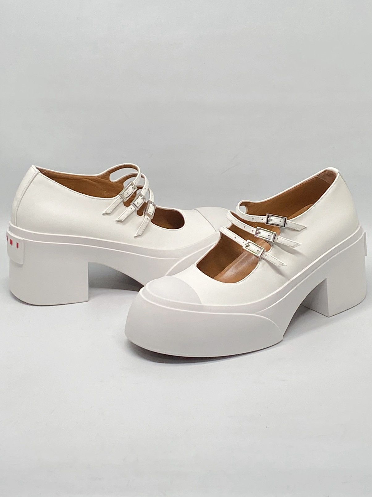 Marni Marni White Pablo Triple-Buckle Mary Jane Heels size 36 Size US 6 / IT 36 - 6 Thumbnail