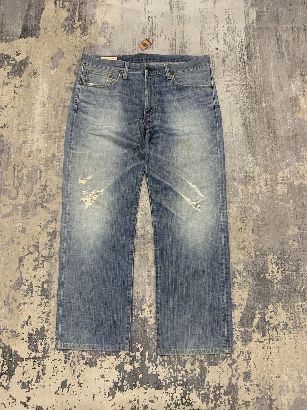 Edwin Vintage Edwin Distressed Baggy Jeans W37x29.5 Size US 37 - 1 Thumbnail