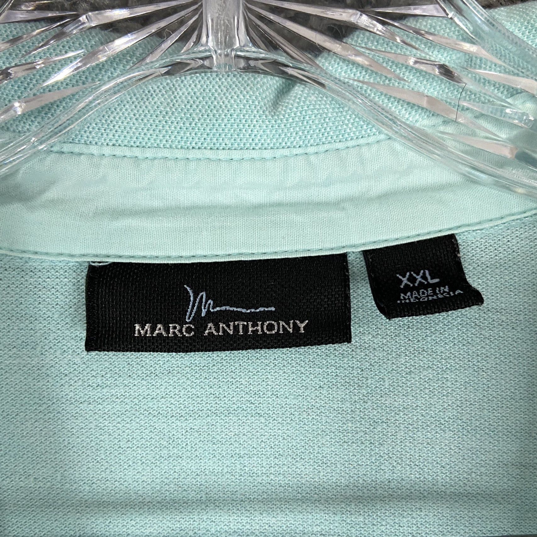 Vintage MARC ANTHONY Blue Polo Shirt Short Sleeve 2XL Mens Size US XXL / EU 58 / 5 - 7 Thumbnail