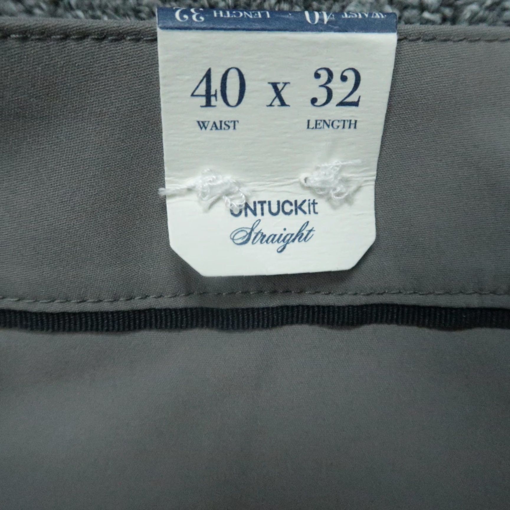 UNTUCKit Untuckit Pants Men 40x32 Gray Chancellor Straight Fit Trouser NWT Size US 40 / EU 56 - 4 Thumbnail