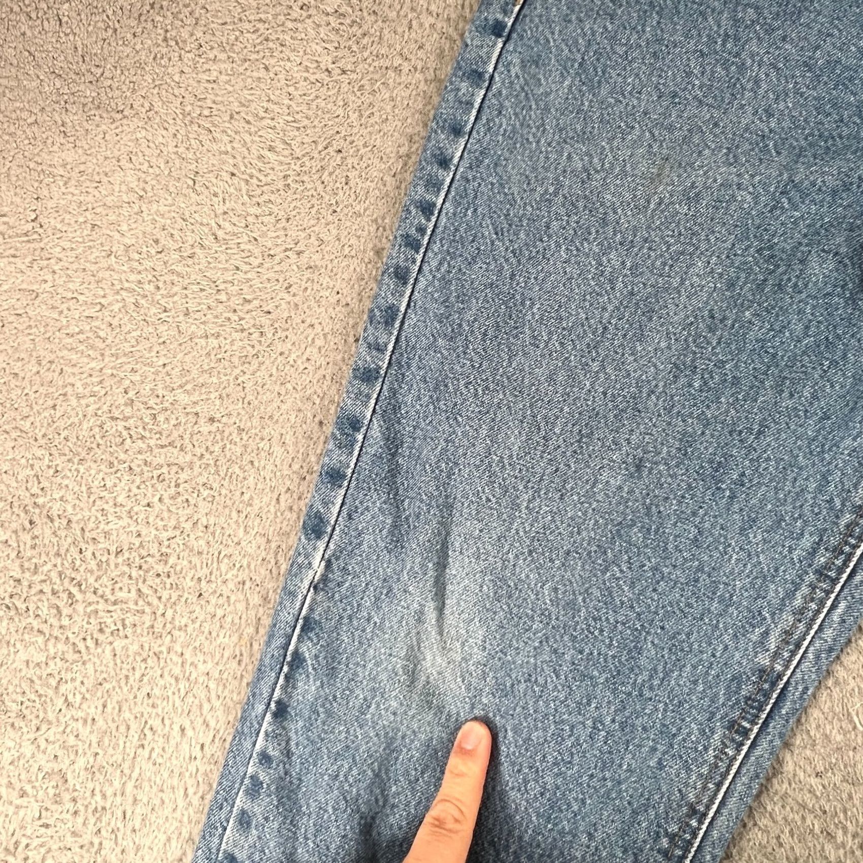 Carhartt Carhartt Jeans Mens 36x28 Blue Relaxed Fit Straight Leg Denim Workwear B17-DST Size US 36 / EU 52 - 2 Thumbnail
