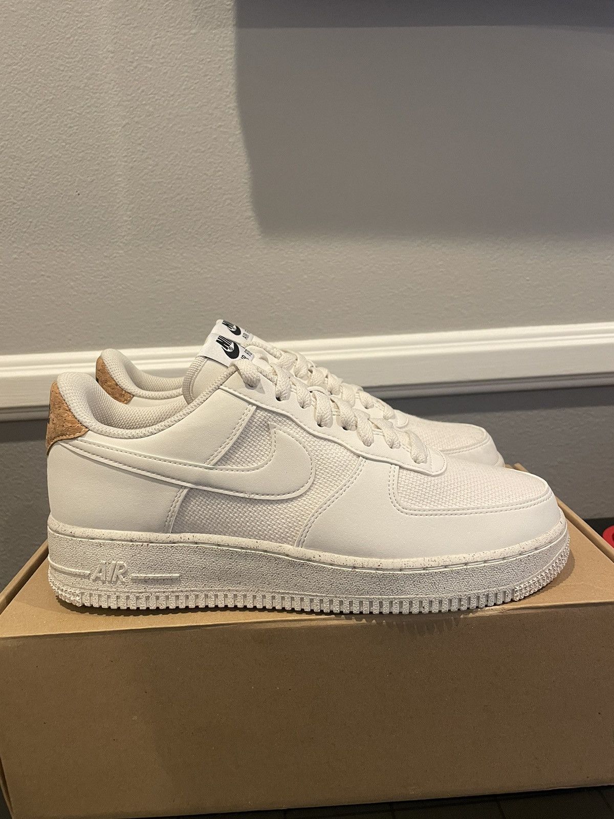 image of Nike Air Force 1 ‘07 Lv8 (Next Nature Cork) Shoes in White, Men's
