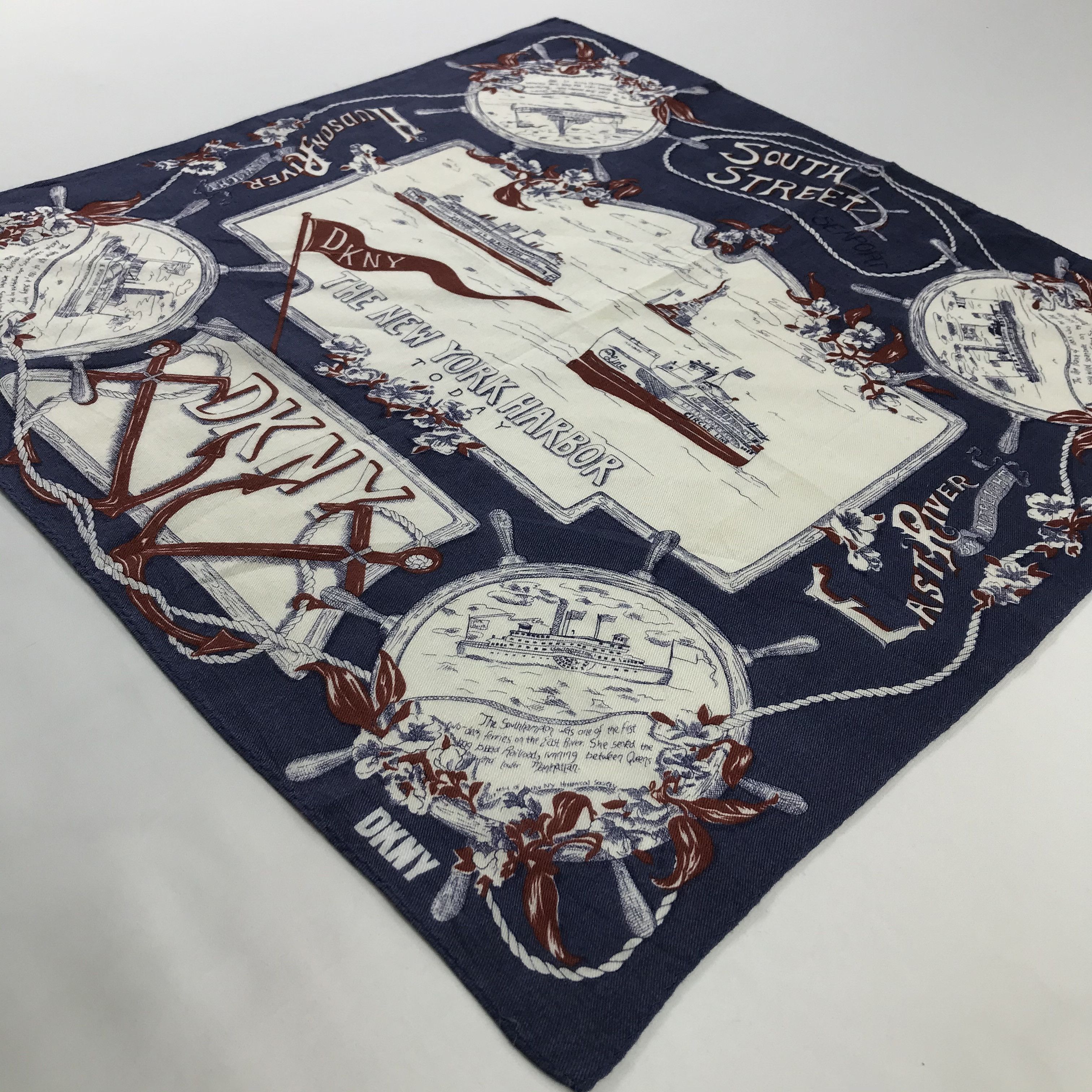 DKNY × Vintage DKNY Bandana / Handkerchief / Neckerchief - S720 Size ONE SIZE - 2 Thumbnail