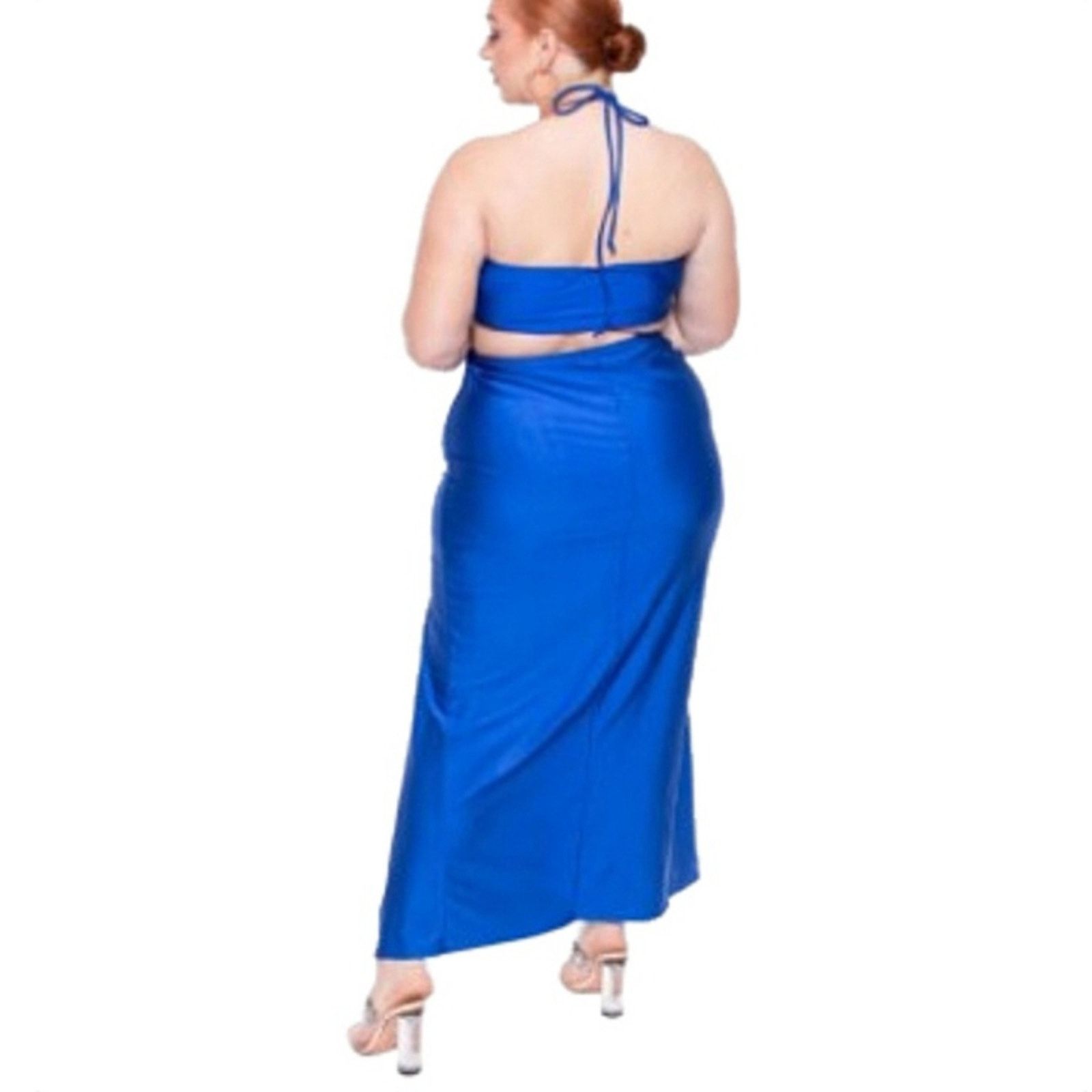 Other LAYANA ☆ ROYAL BLUE ☆ OPEN MIDRIFF DRESS ☆ 4x ☆ NWT Size 4XL / US 24-26 - 7 Thumbnail