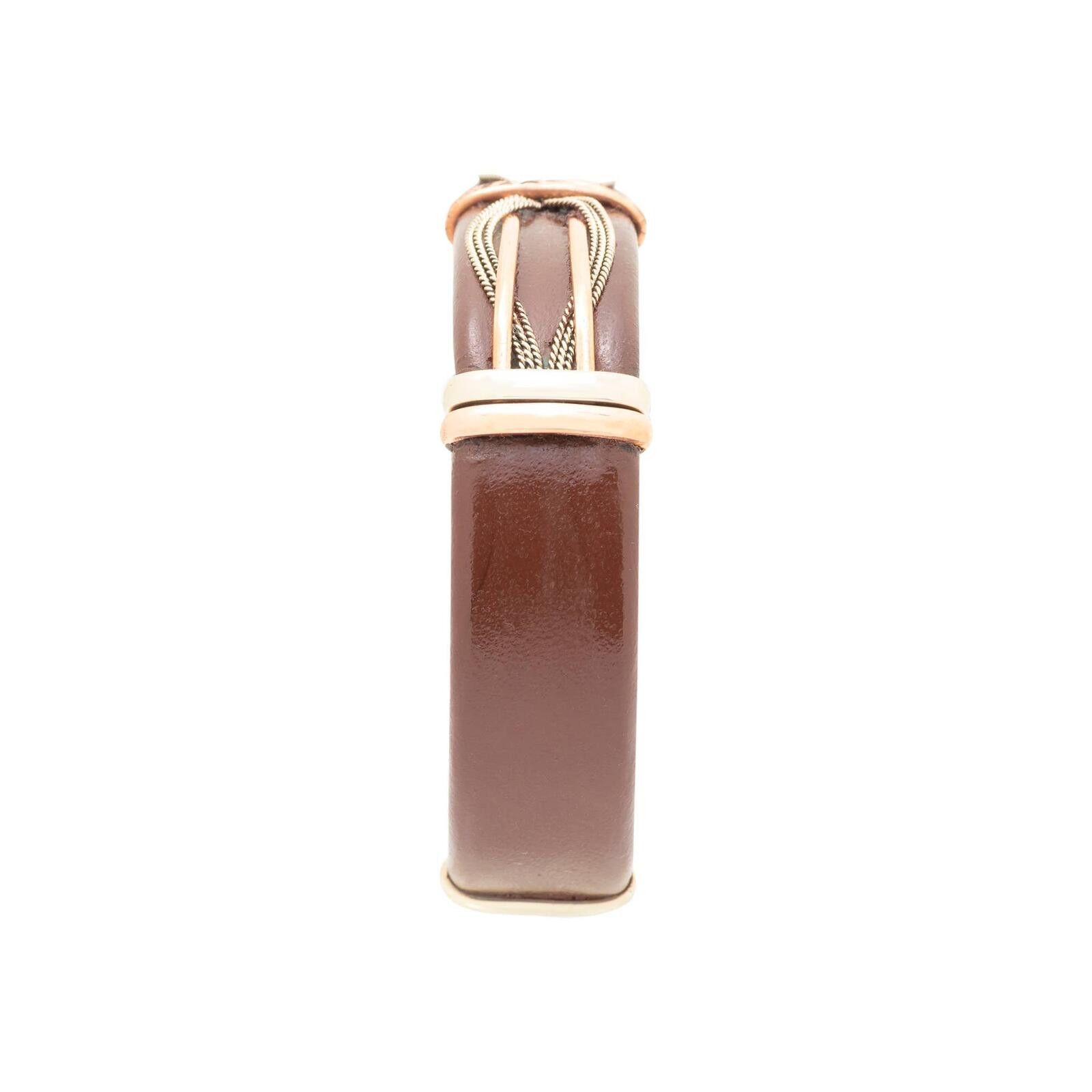 Other Men's Unique Leather Bracelet, Brown Leather Size ONE SIZE - 4 Thumbnail