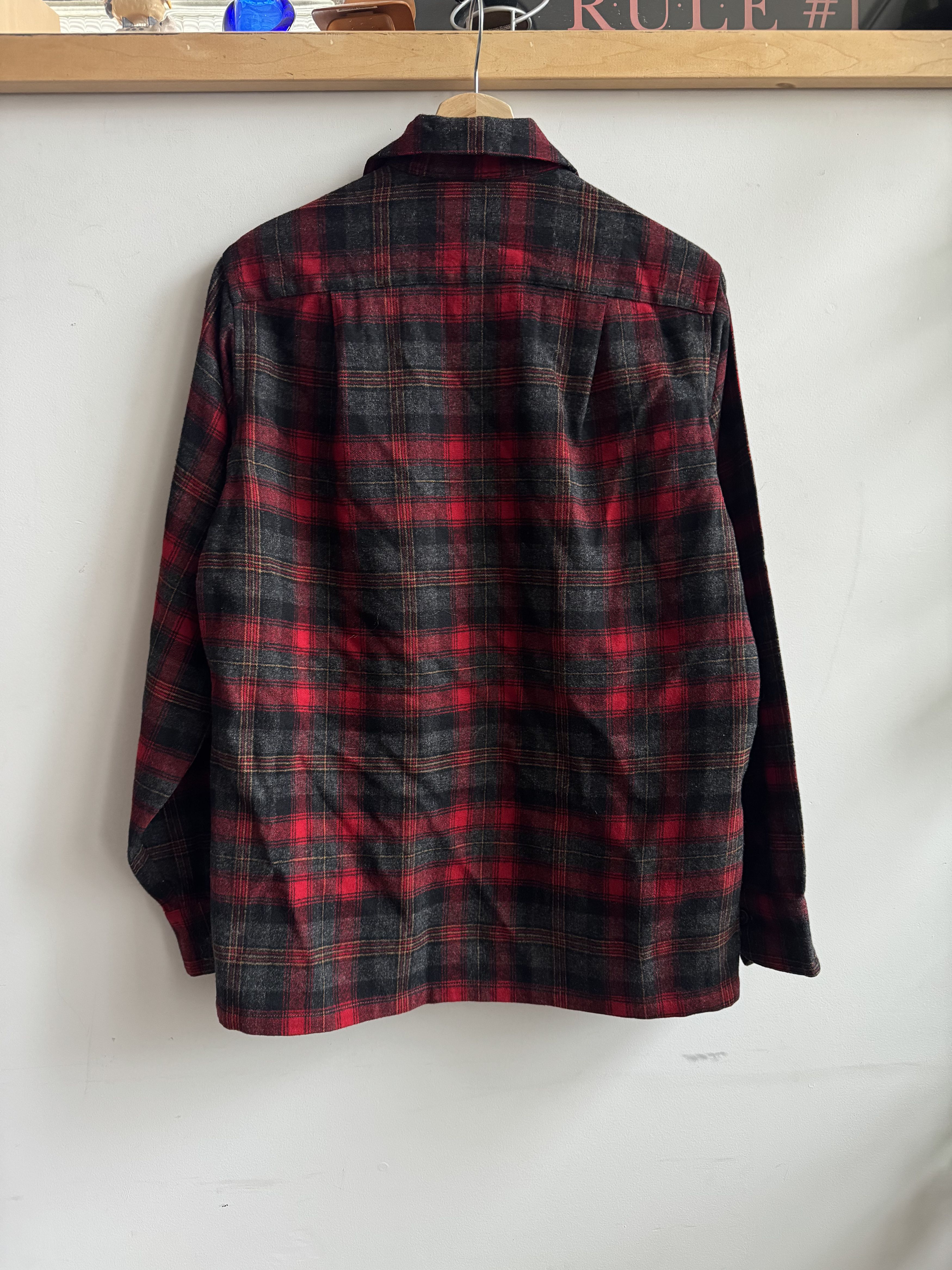 Pendleton 60/70s Pendleton Red Wool Plaid Flannel Loop Collar Size S Size US S / EU 44-46 / 1 - 2 Thumbnail