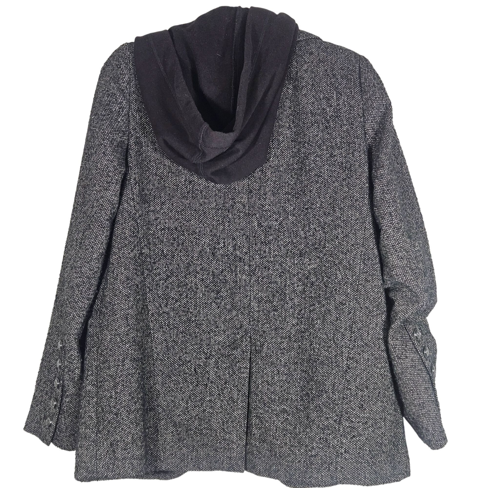 Free People Free People Women’s Tweed Hoodie Jacket Gray S – Layered Coz Size S / US 4 / IT 40 - 3 Thumbnail