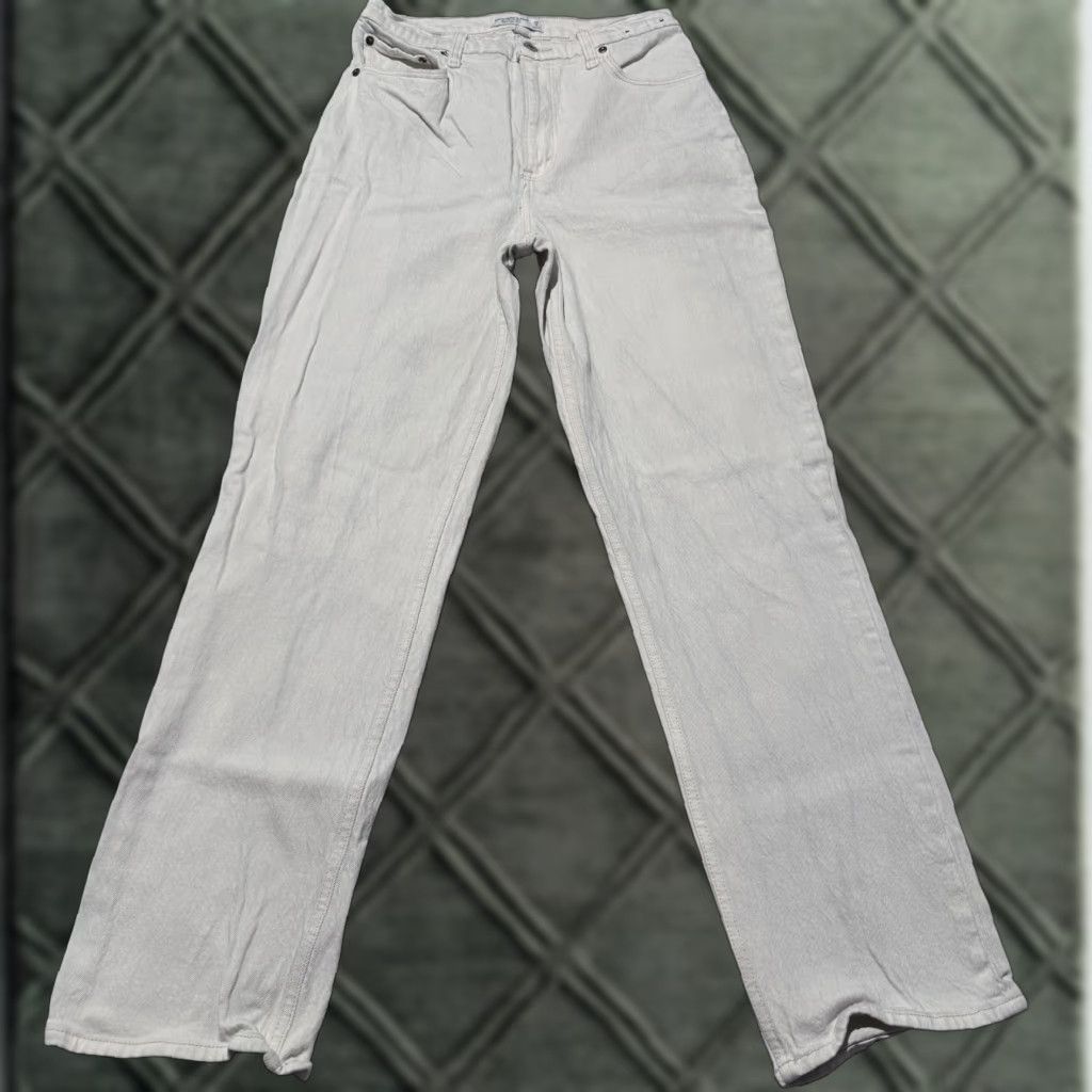 Abercrombie & Fitch Abercrombie & Fitch The 90s Straight Ultra High Rise Jeans Women's Cream - 8 Size 30" / US 8 / IT 44 - 1 Thumbnail