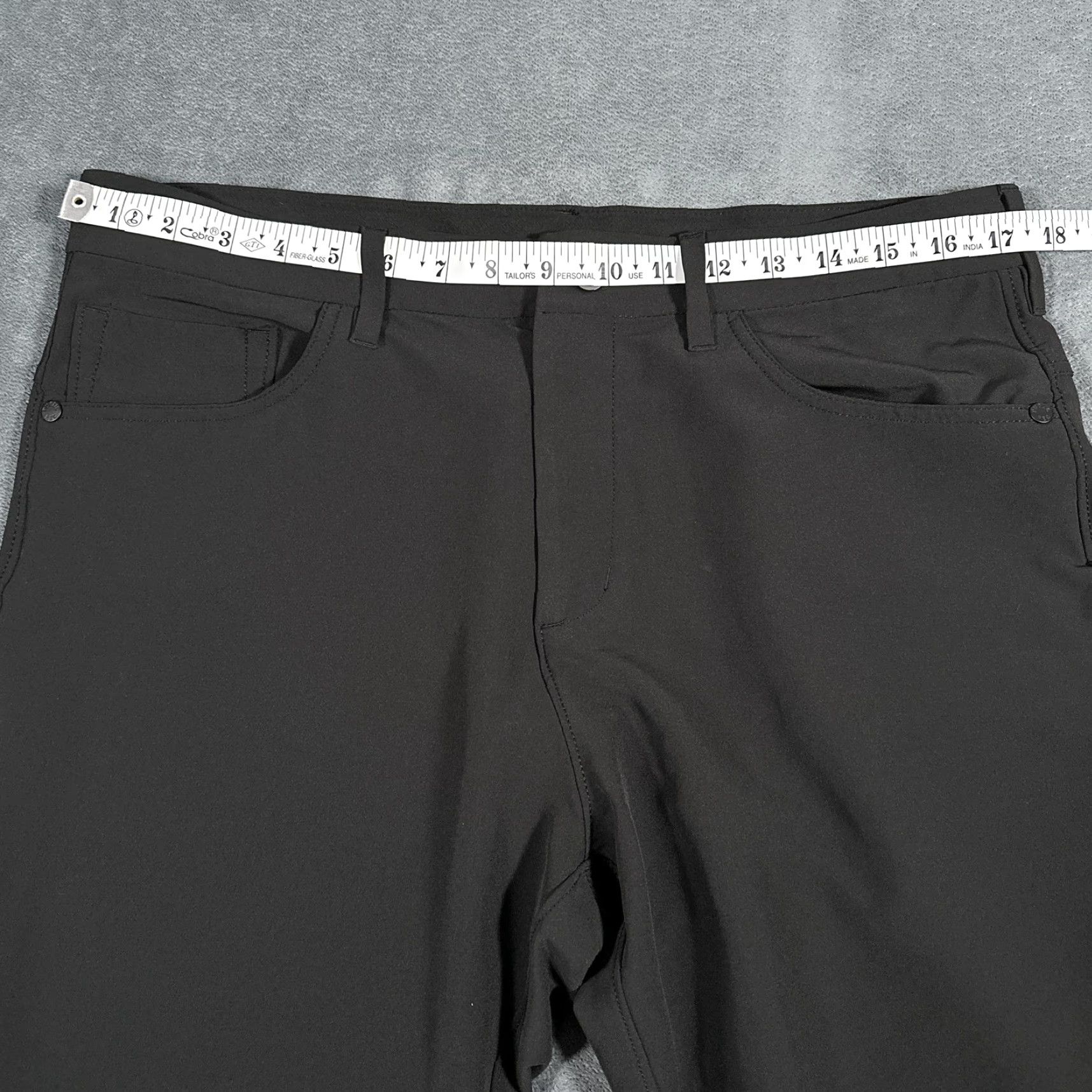 Vintage Public Rec Pants Mens 33x31 Black Tech Performance Chino 5 Pocket Stretch Casual Size US 33 - 6 Thumbnail