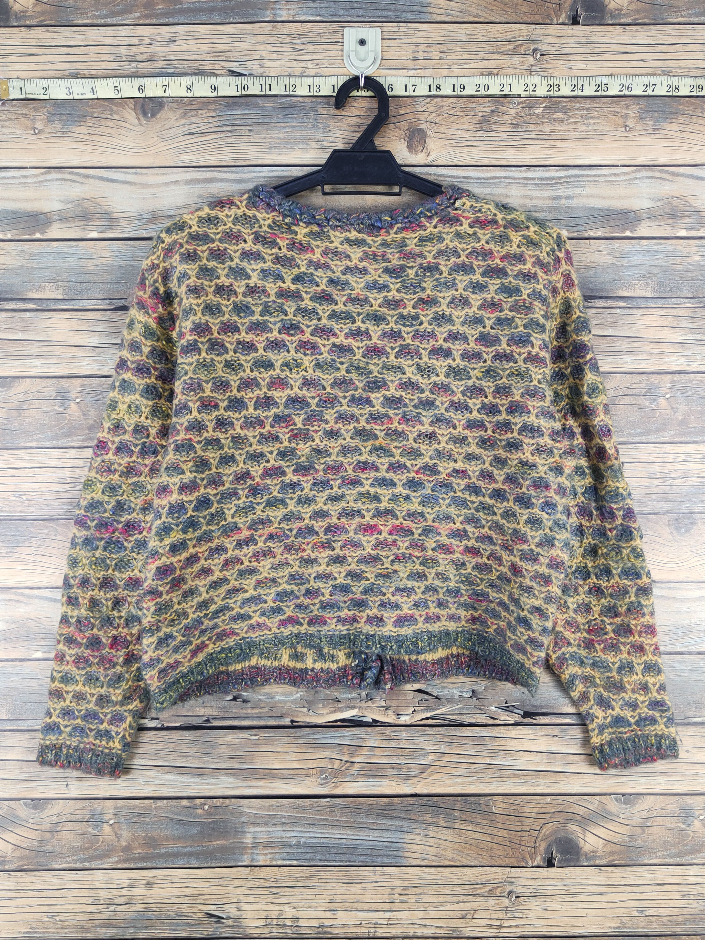 Japanese Brand On Reeza Yellow Knitwear Cardigan Crop Tops #W2167 Size M / US 6-8 / IT 42-44 - 7 Thumbnail