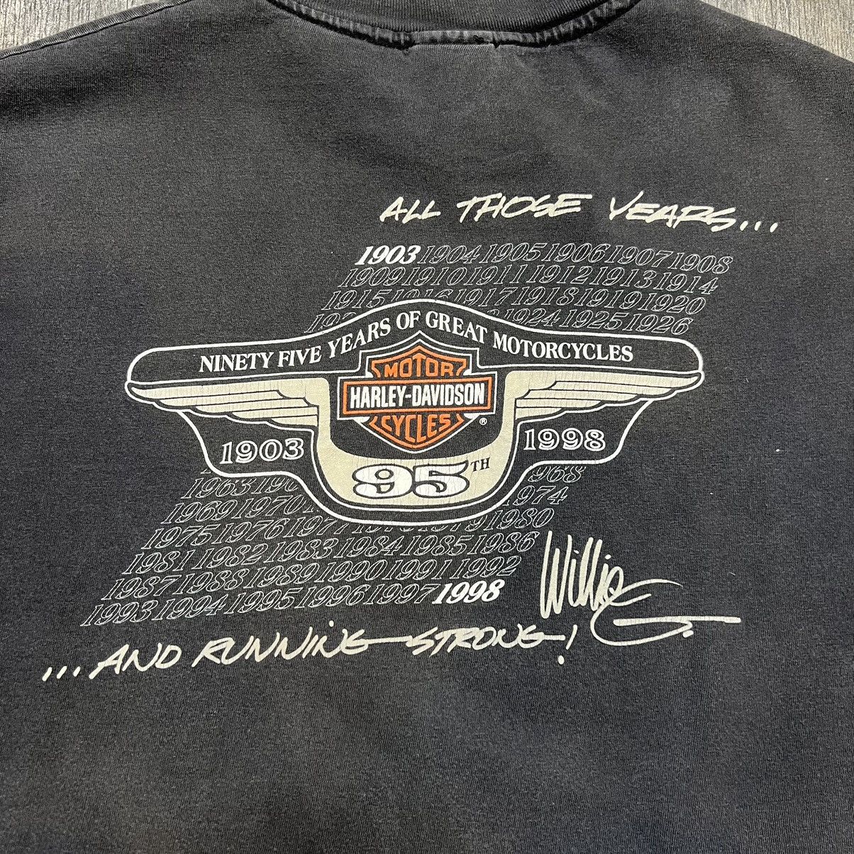 Vintage 1998 Faded Harley Davidson Willie G T shirt Size US XL / EU 56 / 4 - 2 Thumbnail