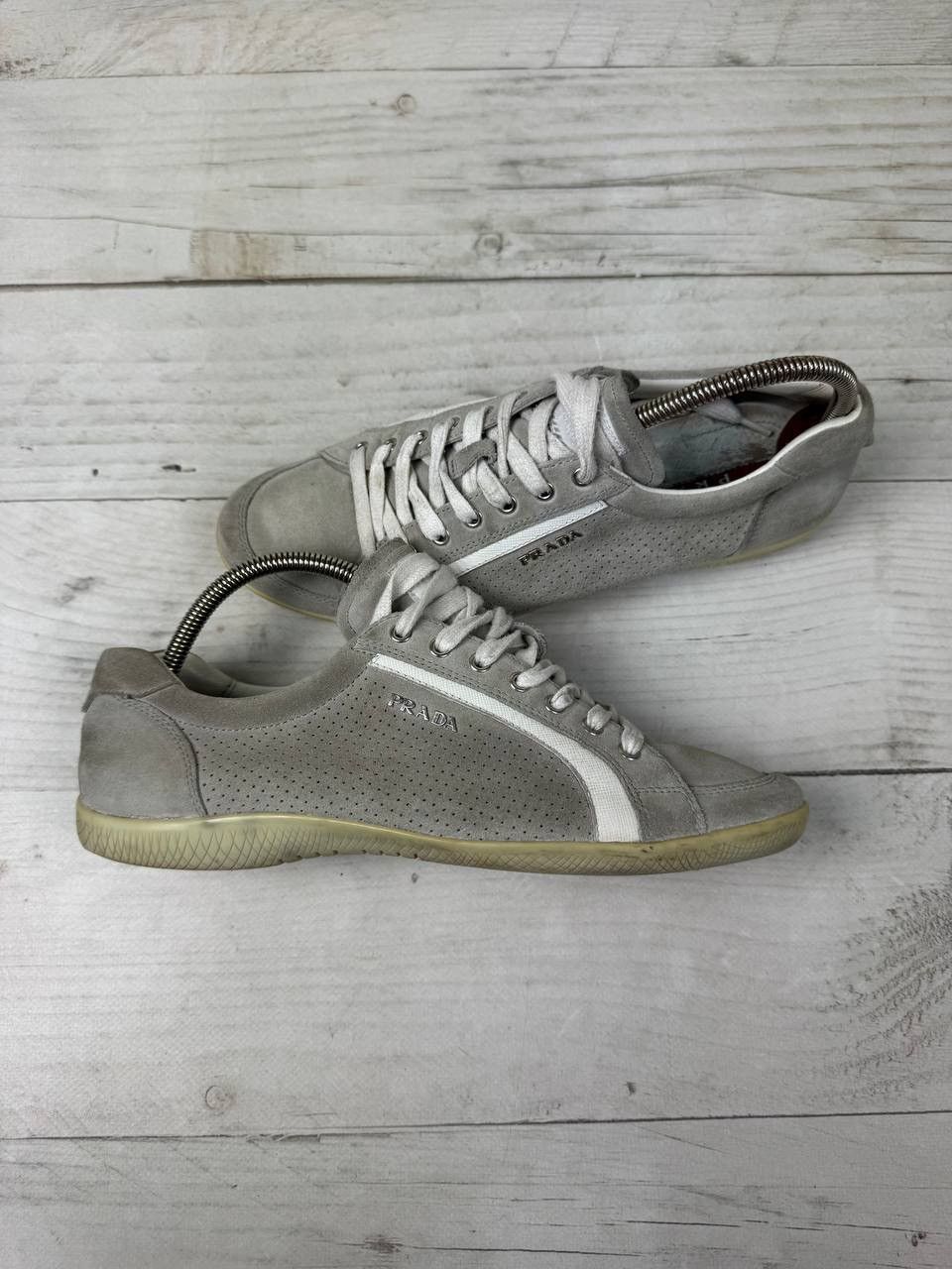 Prada Prada Low Top Leather Sneakers Logo Luxury Size US 9 / EU 42 - 3 Thumbnail