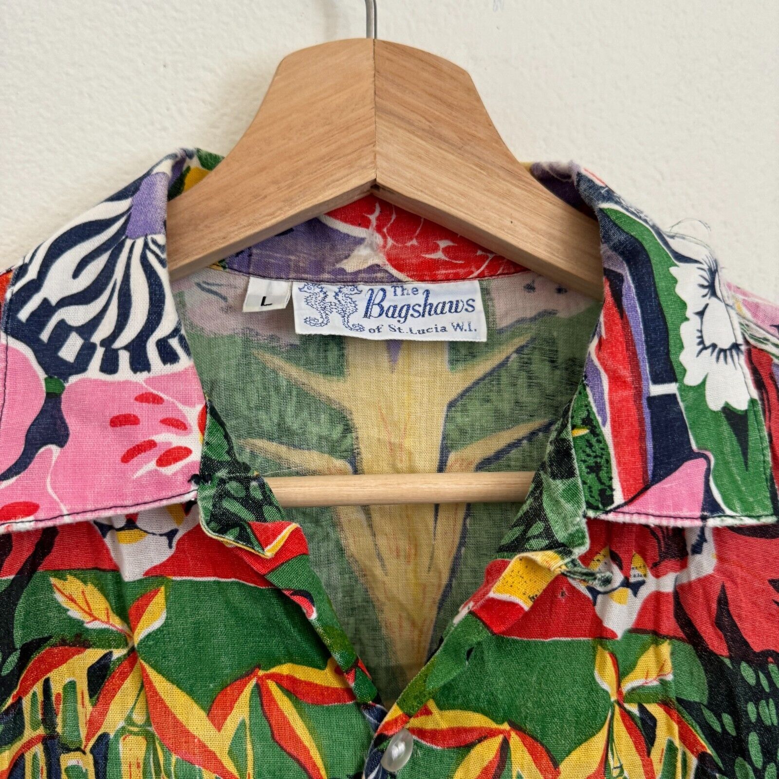 Vintage Vintage Bagshaws Of St Lucia Hawaiian Shirt Men's L Tropical Size US L / EU 52-54 / 3 - 2 Thumbnail