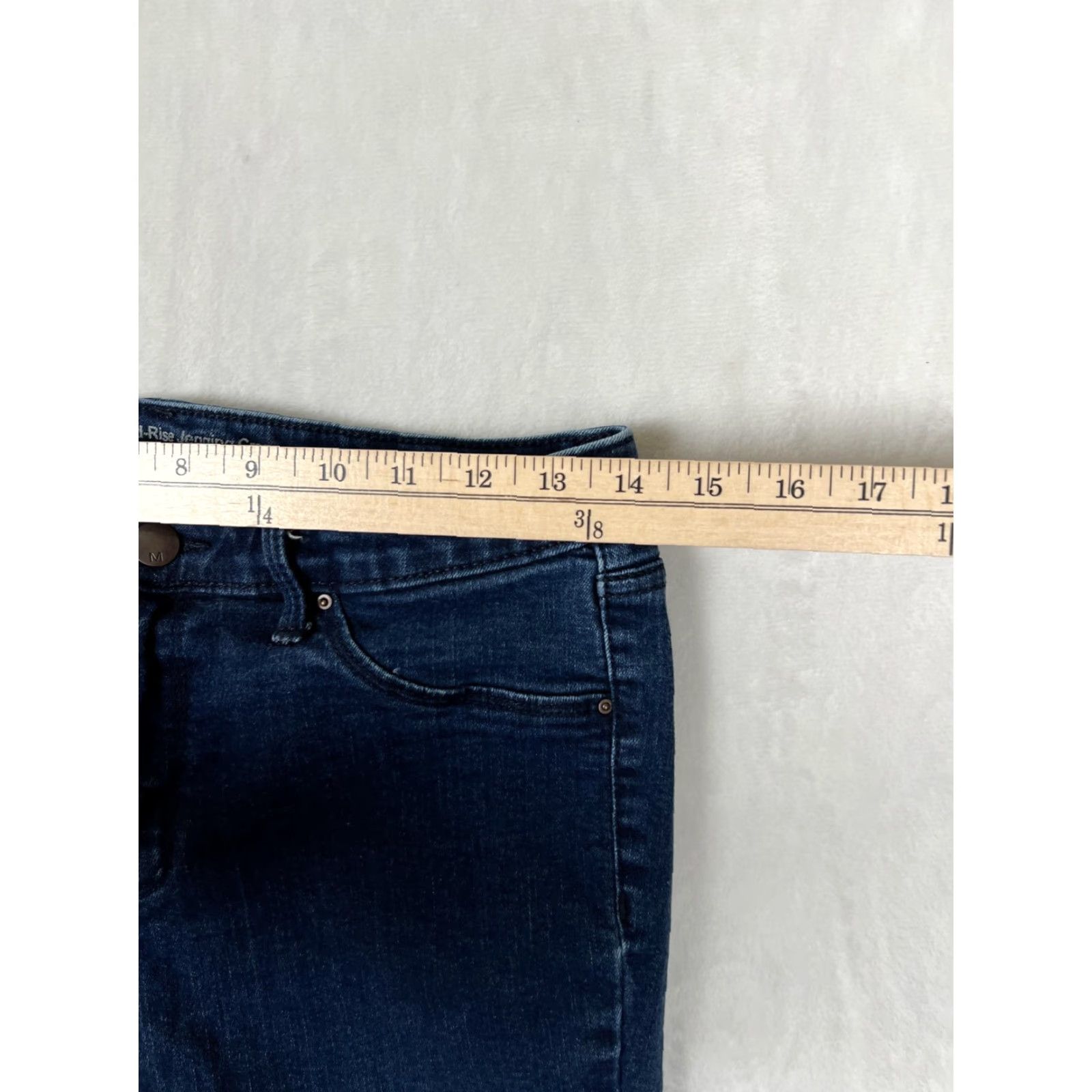 Mossimo Mossimo Mid-Rise Jegging Crop Jeans Womens 8/29 Blue Dark Stretch Denim Y2K Size 30" / US 8 / IT 44 - 3 Thumbnail
