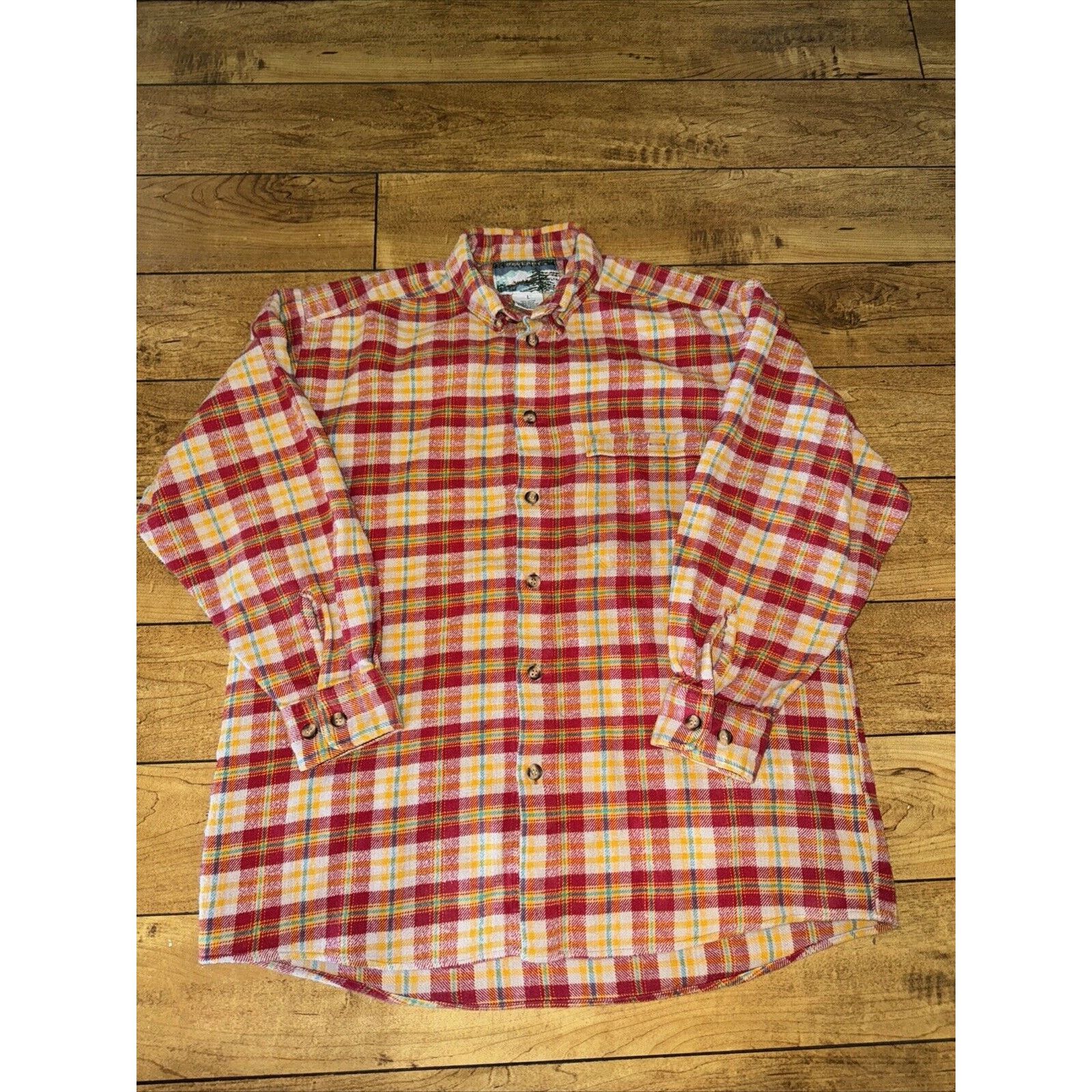 Vintage Vintage Oakland Outdoors Flannel Red/Orange Large 24x27 Size US L / EU 52-54 / 3 - 1 Thumbnail
