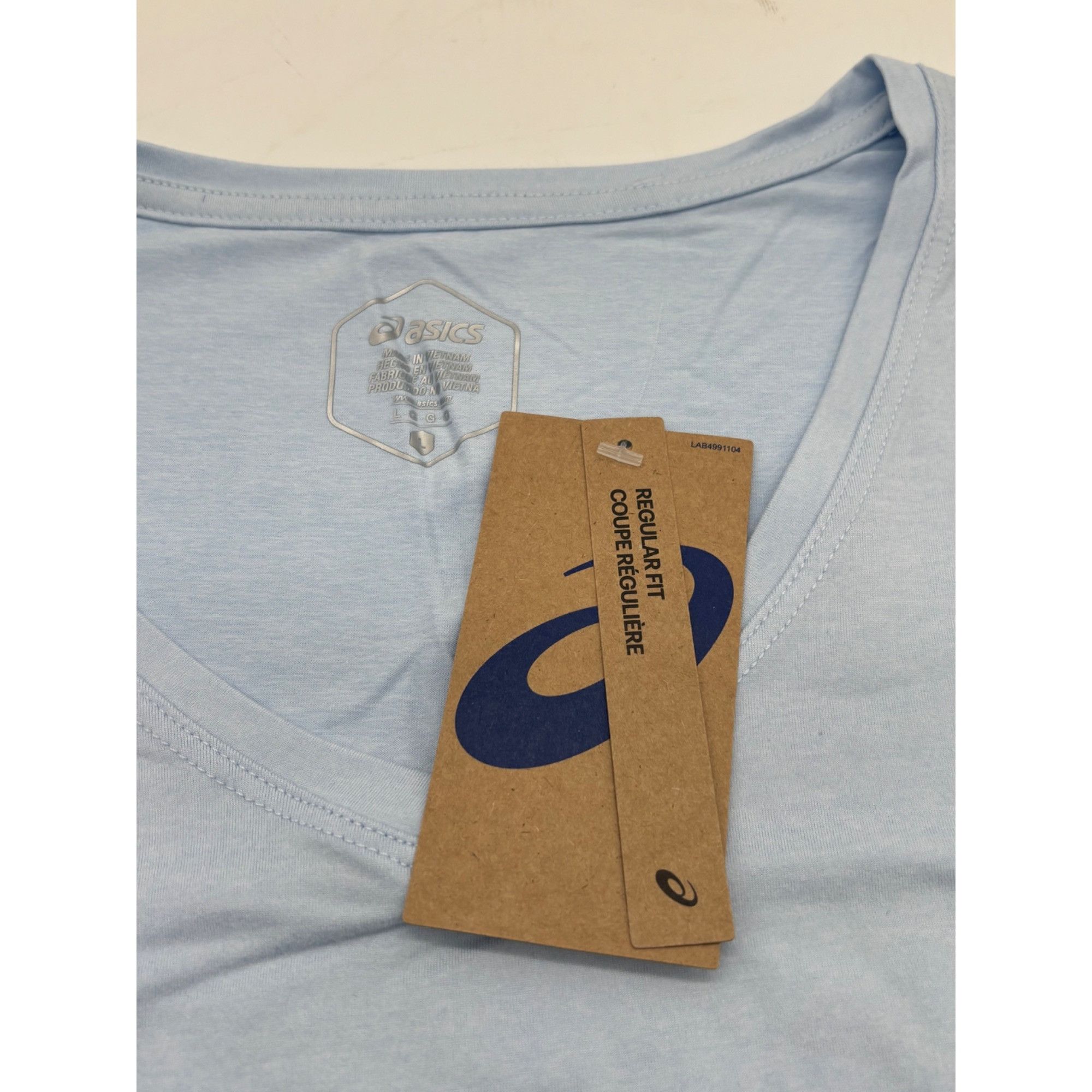 Asics ASICS Women's Long Sleeve Heather Top, Soft Sky Heather, Sz Size L / US 10 / IT 46 - 6 Thumbnail