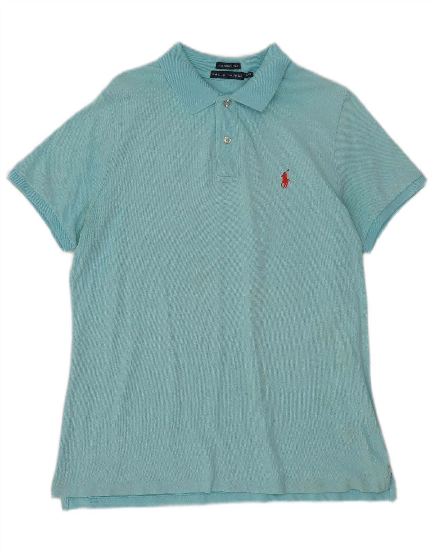 Ralph Lauren Mens Skinny Polo Shirt XL Blue Cotton Size US M / EU 48-50 / 2 - 1 Thumbnail