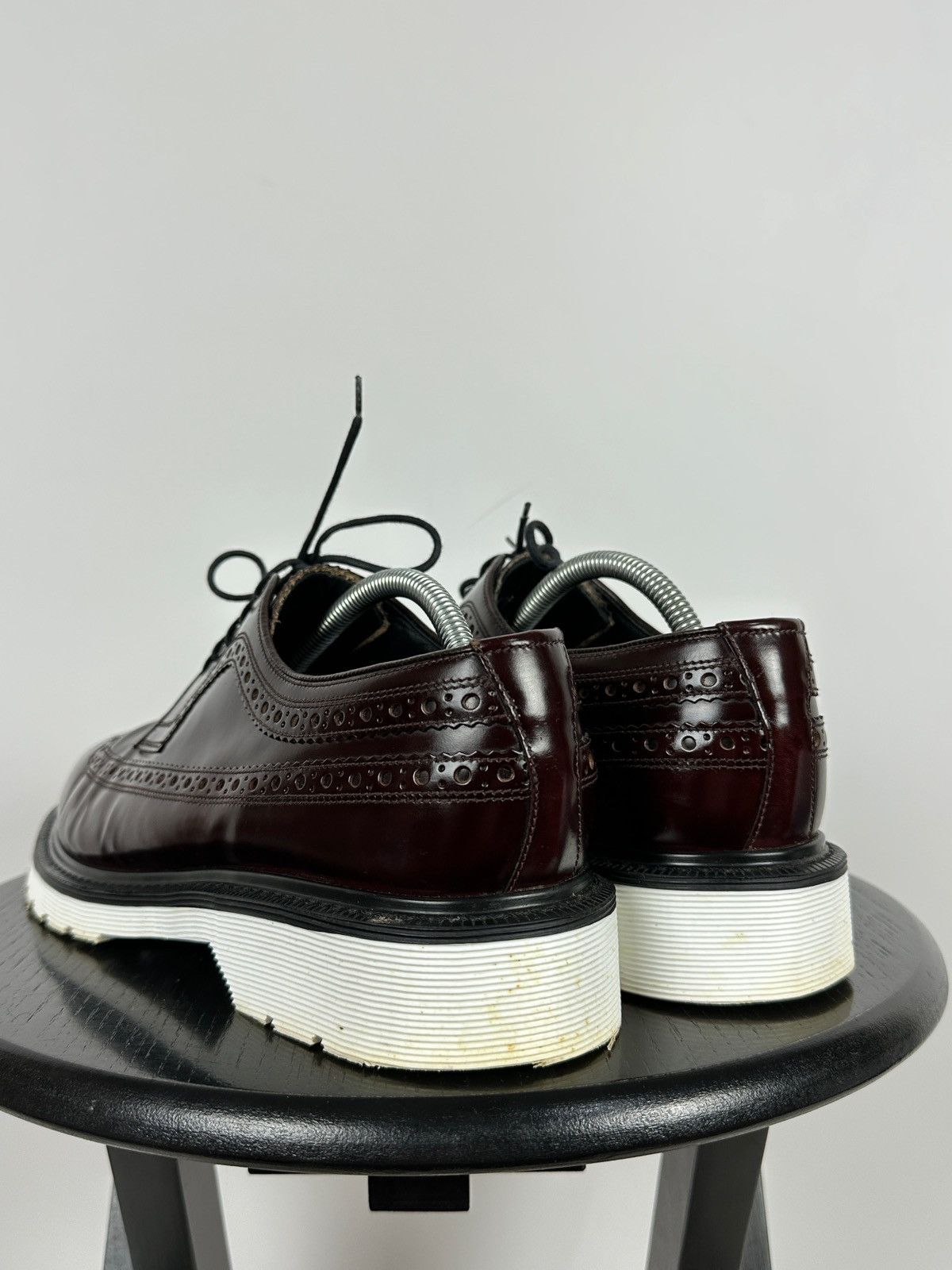 Loake Loake Navy Burgundy Patent Leather Brogue Boots Shoes Size US 10.5 / EU 43-44 - 6 Thumbnail