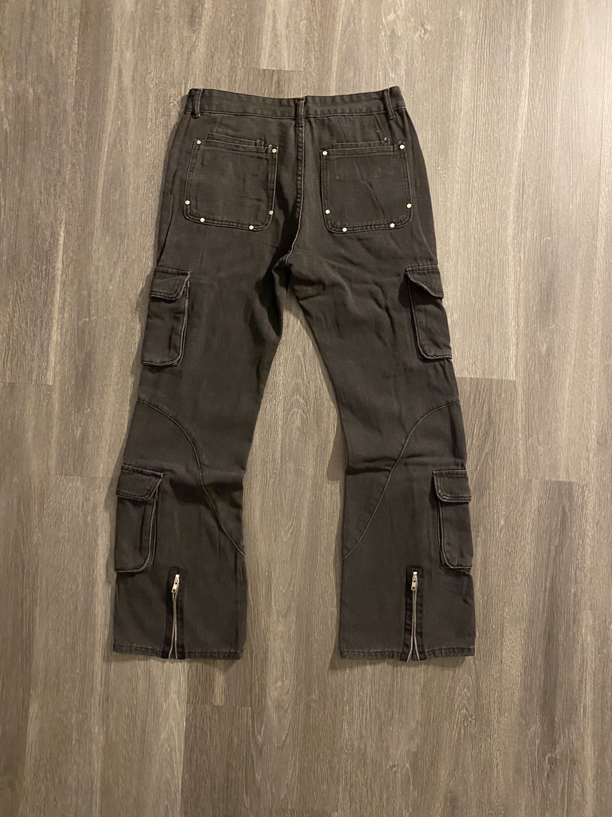 Affliction × Japanese Brand Black grunge cargo pants Size US 31 - 2 Thumbnail