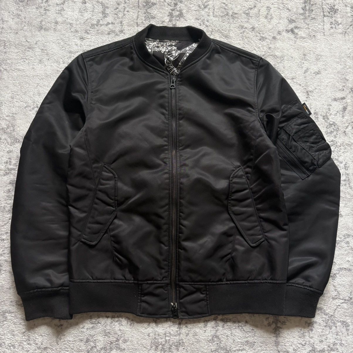 Number (N)ine Number nine School Nylon STADIUM JACKET Bomber size