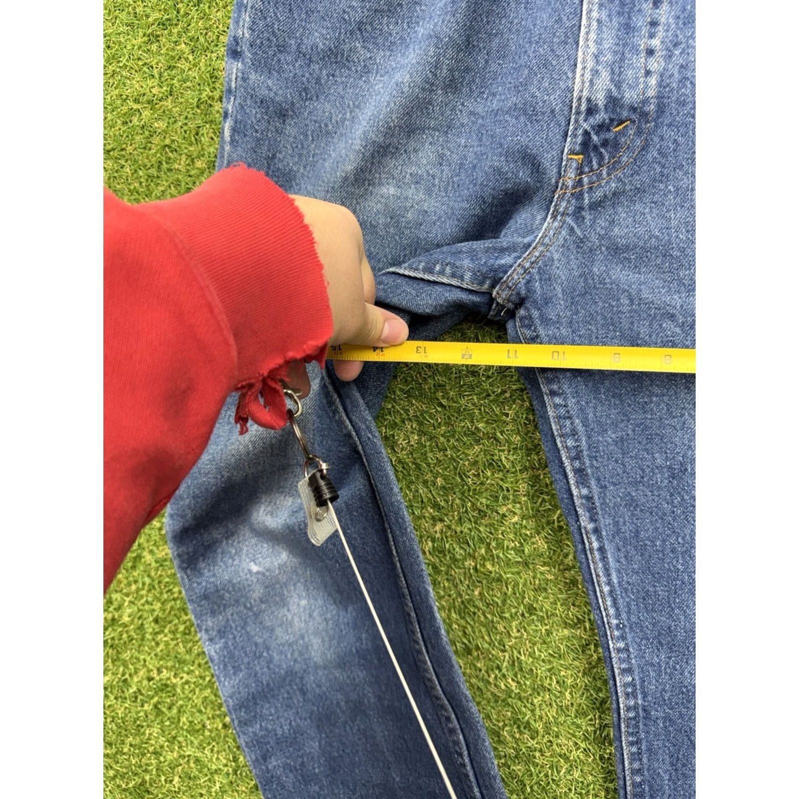 Levi's VINTAGE Levi's 517 Jeans Mens 34x32 Orange Tab USA 80s Western Denim Blue 5-Pocket Regular Bootcut Pants Accessories: Logo Mens Size US 34 / EU 50 - 5 Thumbnail