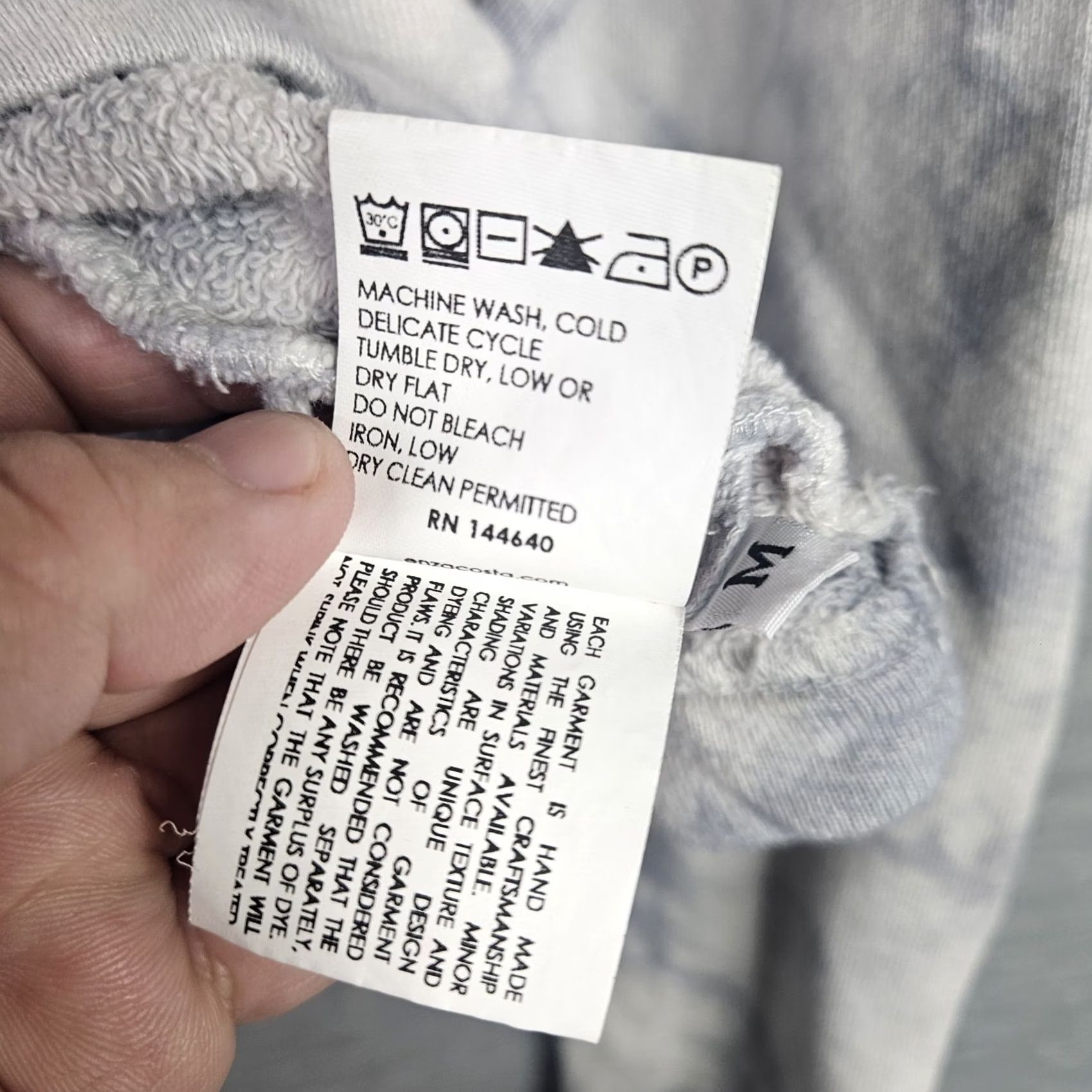 Enza Costa Enza Costa Hoodie Womens Cropped Pullover Crew Neck Multicolor Tie-Dye Pattern Long Sleeve Size M Casual Activewear Sweatshirt Cotton Polyester Logo Size M / US 6-8 / IT 42-44 - 6 Thumbnail