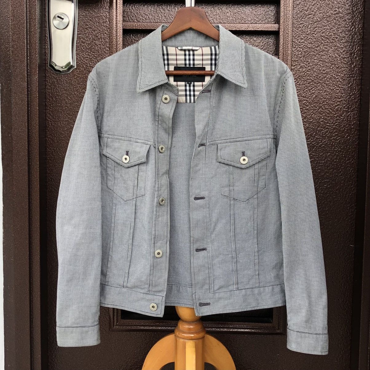 Burberry Burberry Black Label Houndstooth Trucker Jacket Size US M / EU 48-50 / 2 - 13 Thumbnail