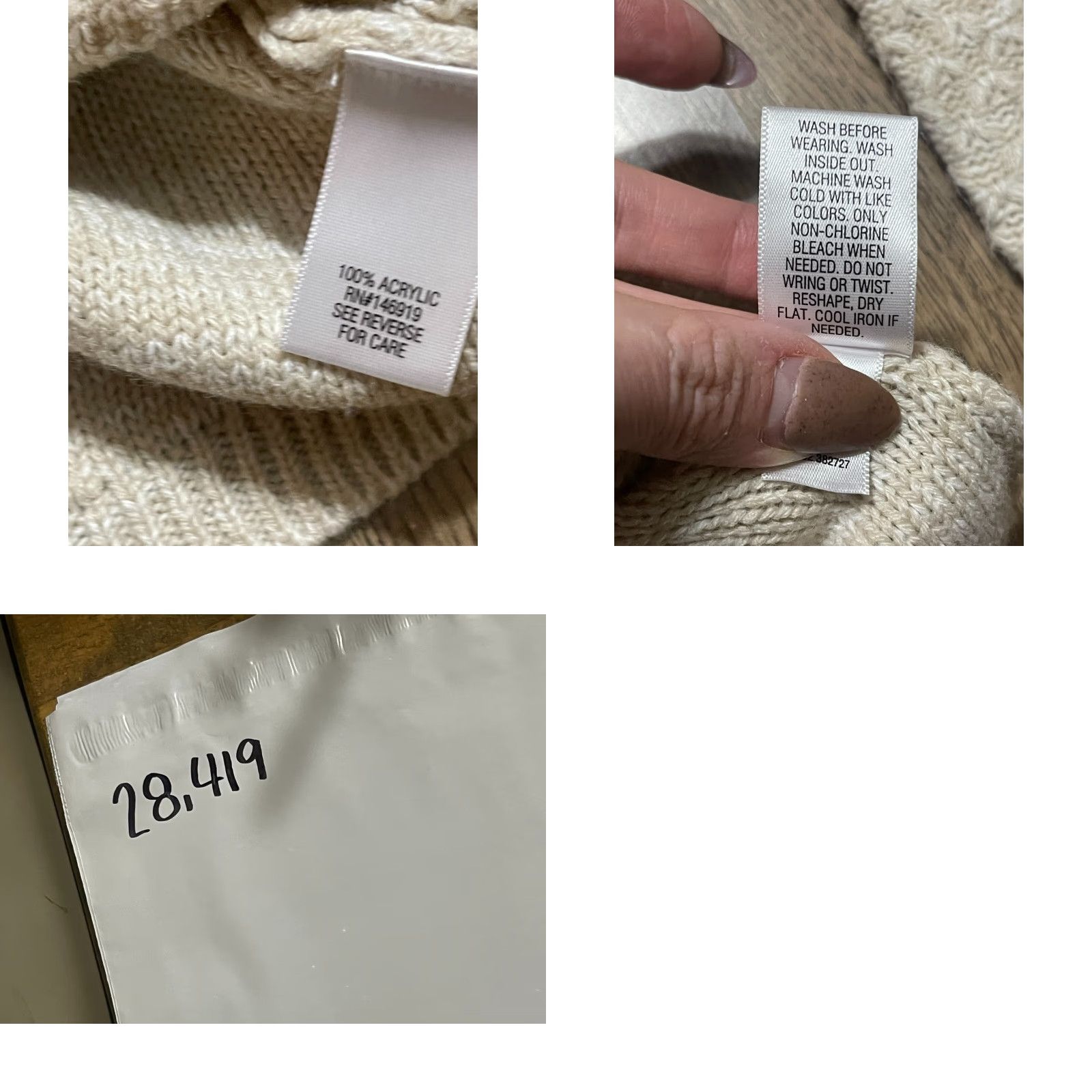 Croft & Barrow Croft&Barrow Sweater Women's Medium Cream Pullover Long Sleeve Crew Neck Casual Modern Size M / US 6-8 / IT 42-44 - 8 Thumbnail