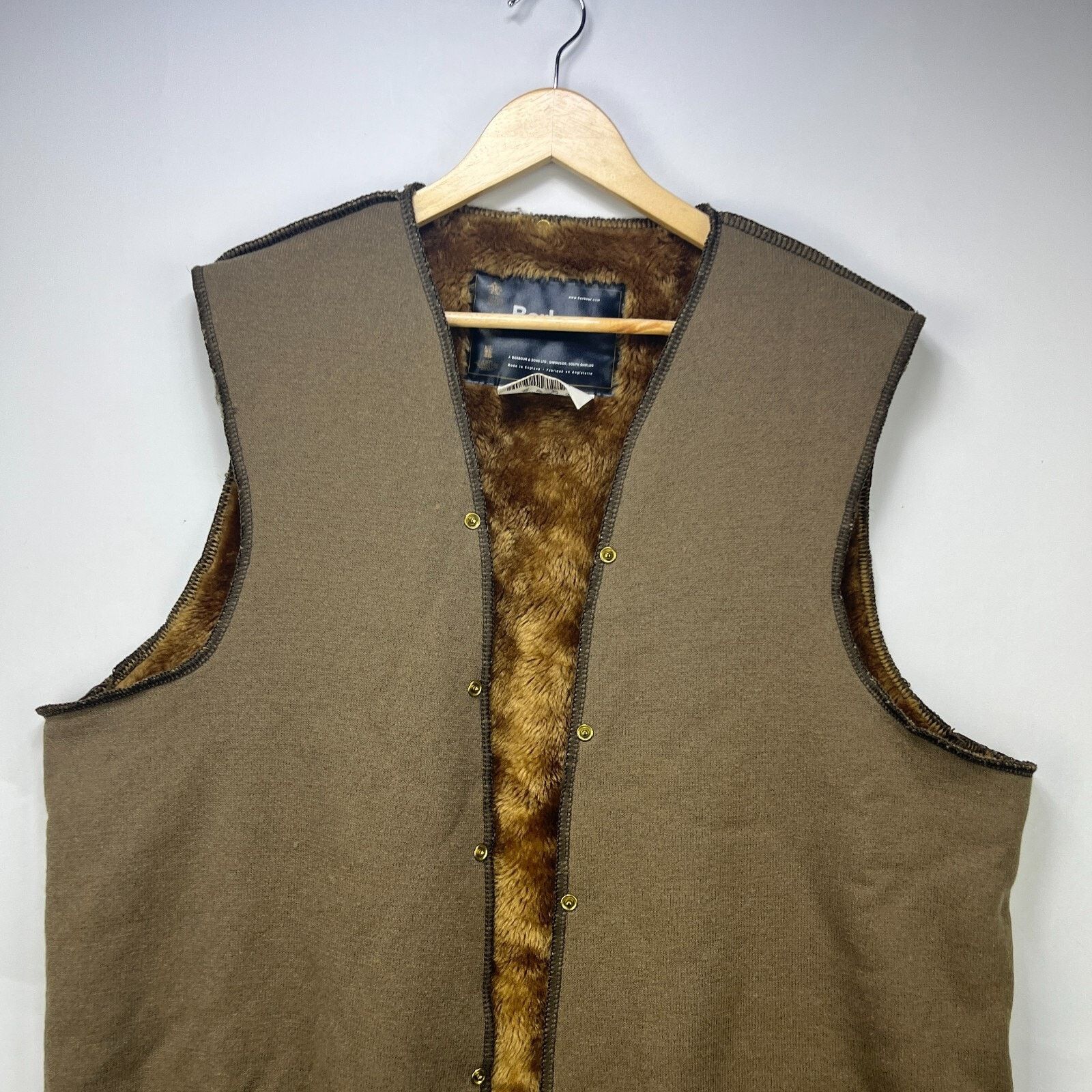 Barbour × Vintage Vintage Barbour Warm Pile Lined Jacket 117cm C46 A297 Size US M / EU 48-50 / 2 - 2 Thumbnail