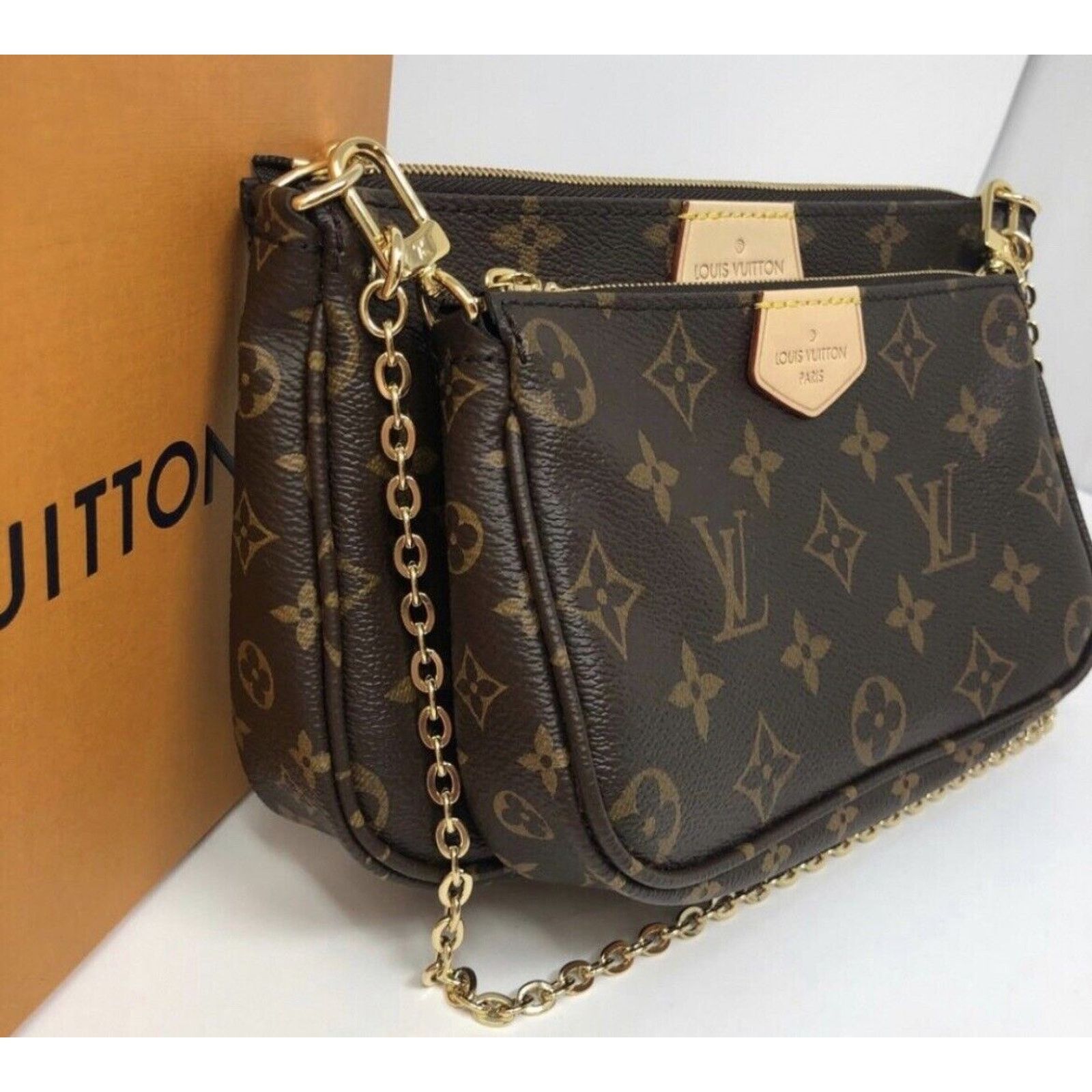 Louis Vuitton LOUIS VUITTON Rose Pink Monogram Canvas Multi Pochette Acc Size ONE SIZE - 5 Thumbnail