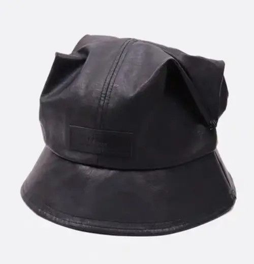 Other Y2k punk cat ears pu leather bucket hat aesthetic Size ONE SIZE - 3 Thumbnail