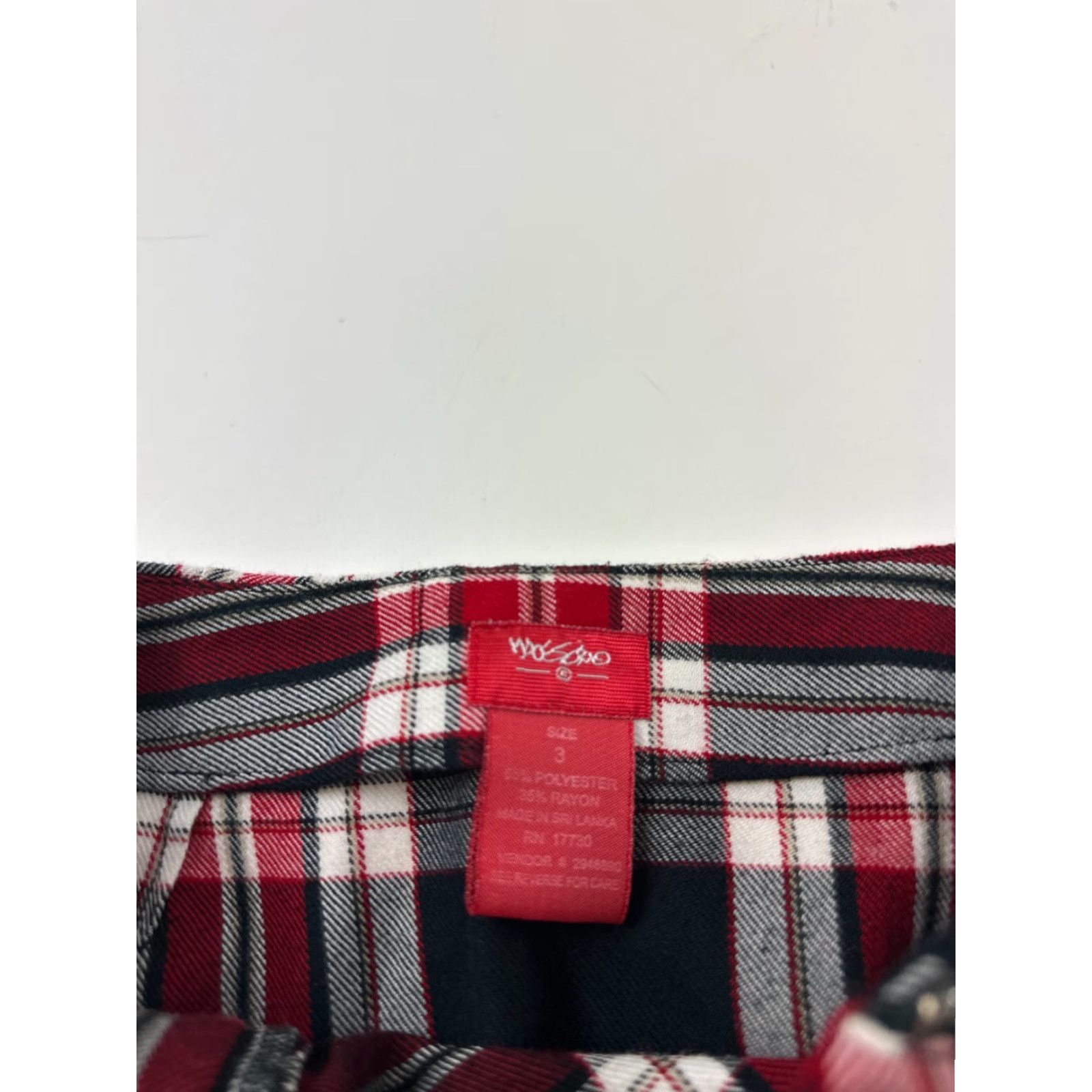 Mossimo Mossimo Skirt Womens 3 Red Plaid Zipper Casual Straight & Pencil Classic Outdoor Size 26" / US 2 / IT 38 - 5 Thumbnail